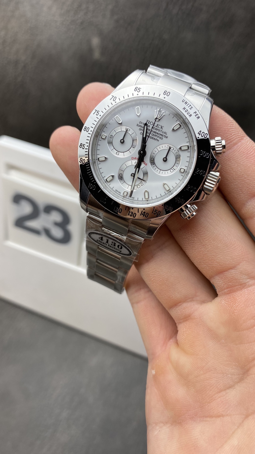 China Victory Facotry Daytona 116520 SuperClone Watch White Dial on 904L Case Bracelet SA4130 Movement China Clean Facotry Daytona 116520 SuperClone Watch White Dial on 904L Case Bracelet SA4130 Movement