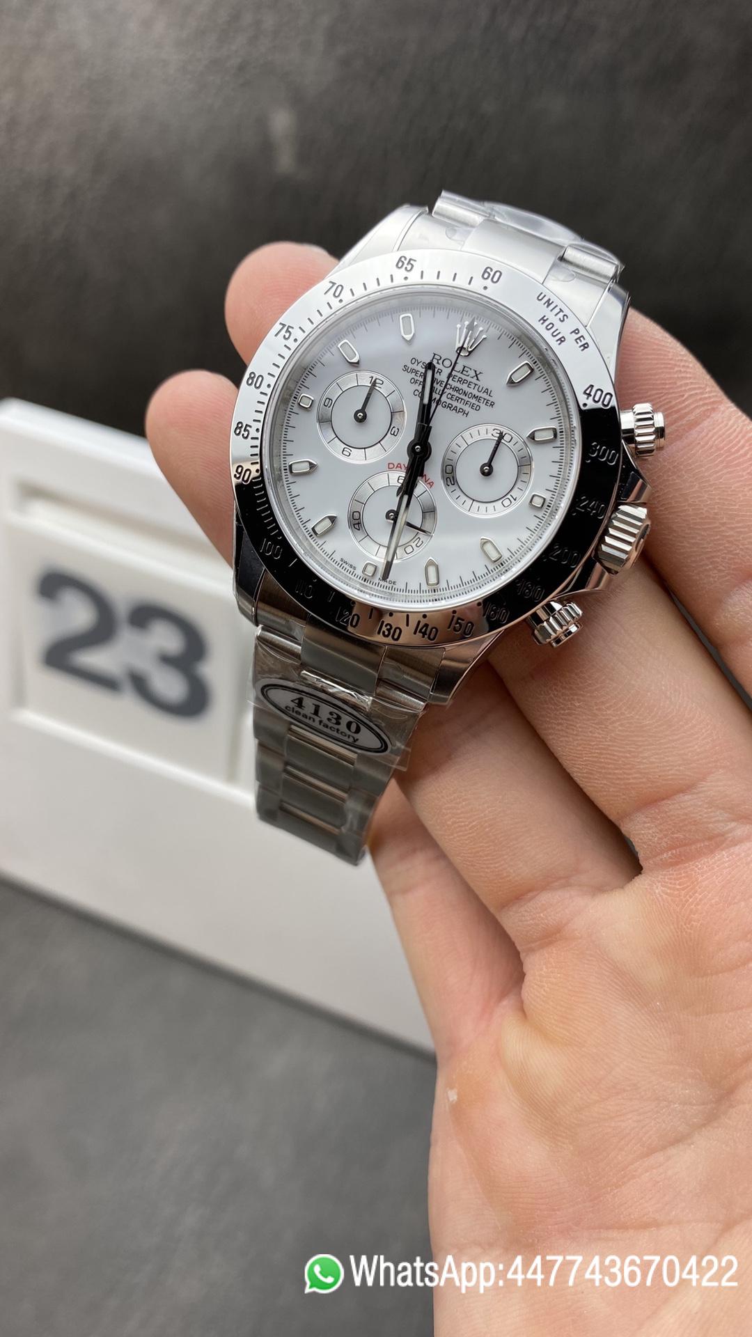 China Victory Facotry Daytona 116520 SuperClone Watch White Dial on 904L Case Bracelet SA4130 Movement China Clean Facotry Daytona 116520 SuperClone Watch White Dial on 904L Case Bracelet SA4130 Movement
