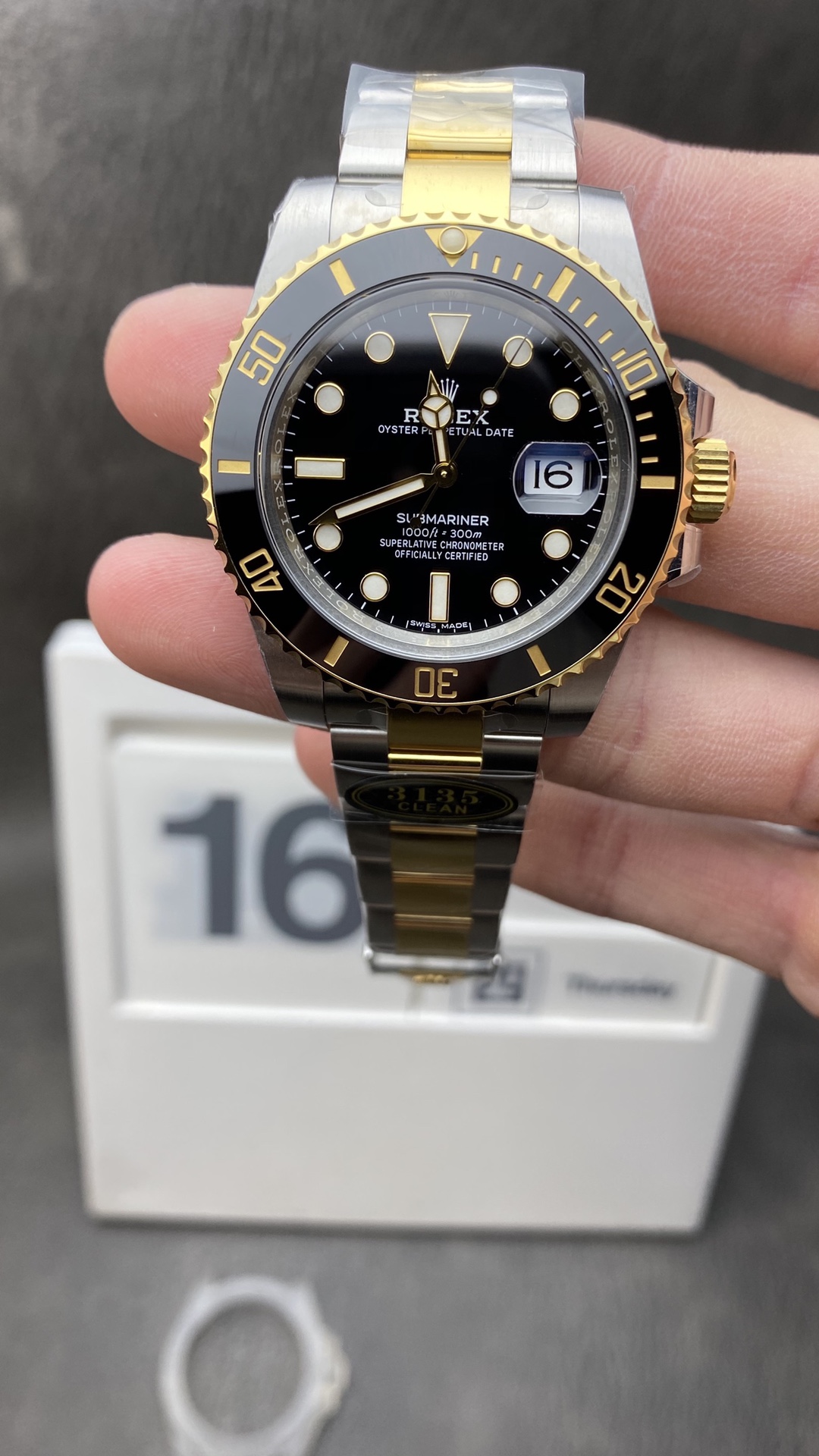 Victory Factory Rolex Submariner 116613LN Black Dial Black Ceramic Bezel 40mm 904 Steel Case Two Tone Yollow Gold Steel Oyster Bracelet VR3135 Movement Clean Factory Rolex Submariner 116613LN Black Dial Black Ceramic Bezel 40mm 904 Steel Case Two Tone Yollow Gold Steel Oyster Bracelet VR3135 Movement