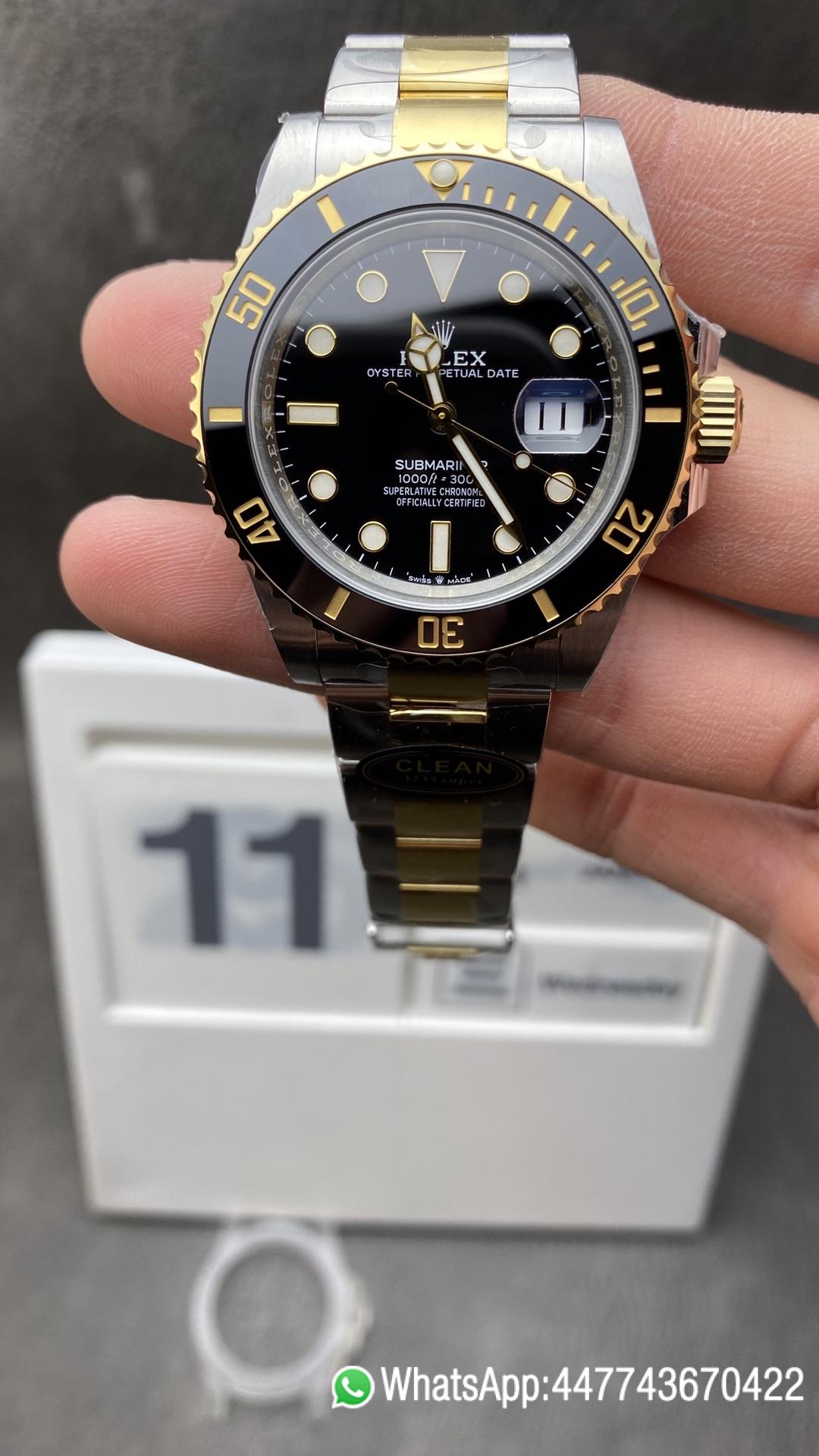 Super Clone Rolex Submariner 126613LN Black Dial Black Ceramic Bezel 41mm 904 Steel Case Two Tone Yollow Gold Steel Oyster Bracelet VR3235 Clean Factory Rolex Submariner 126613LN Black Dial Black Ceramic Bezel 41mm 904 Steel Case Two Tone Yollow Gold Steel Oyster Bracelet VR3235