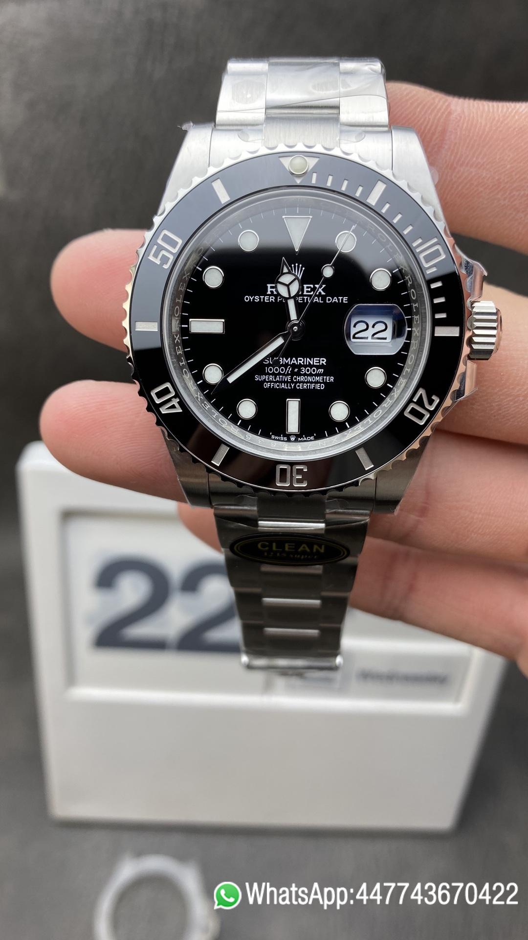 Super Clone Rolex Submariner 41mm 126610LN Black Dial Black Ceramic Bezel 904L Steel VR3235 Movement Clean Factory Rolex Submariner 41mm 126610LN Black Dial Black Ceramic Bezel 904L Steel VR3235 Movement
