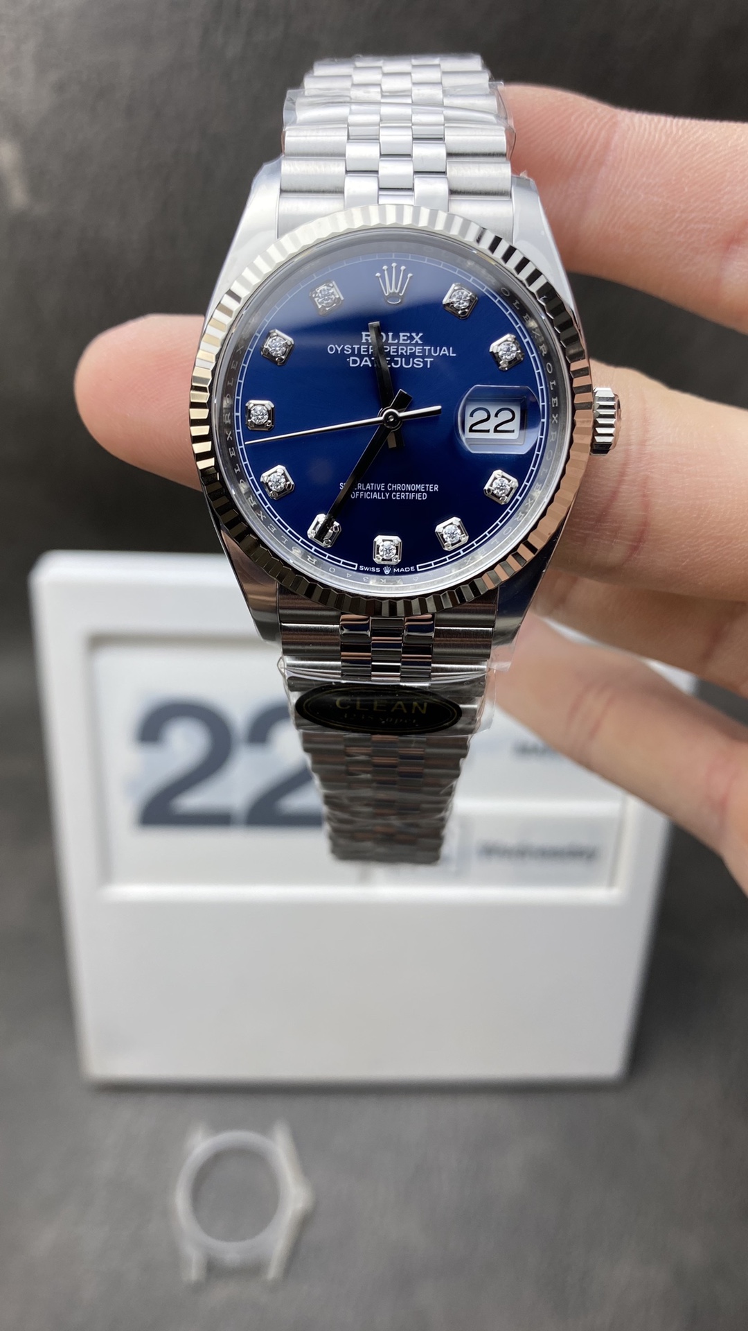 Victory Factory Sito Ufficiale Rolex DateJust 36mm 126234 904L Steel Blue Dial with Diamonds Markers on Jubilee Bracelet VR3235 Movement Clean Factory Sito Ufficiale Rolex DateJust 36mm 126234 904L Steel Blue Dial with Diamonds Markers on Jubilee Bracelet VR3235 Movement