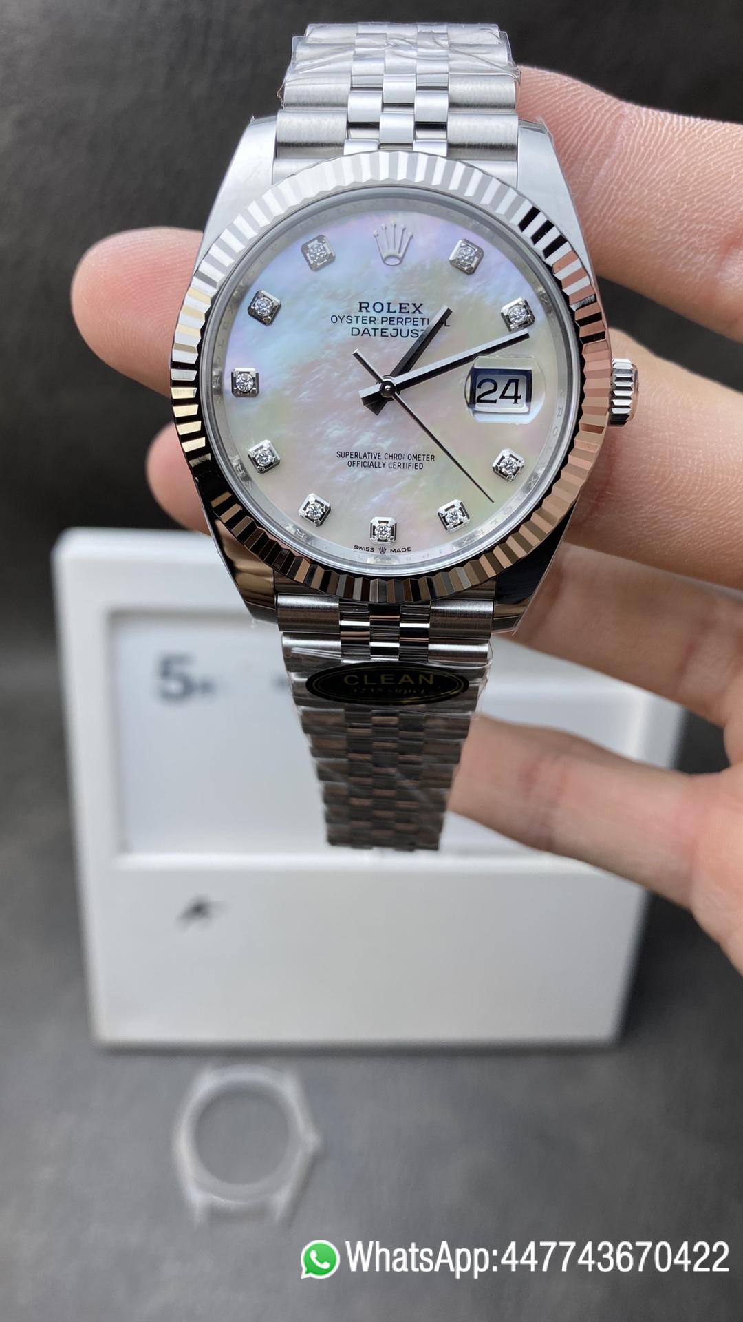 Super Clone Watch Rolex Datejust 41mm MOP Dial 904L Stainless Steel Case Jubilee Bracelet 3235 Movement Clean Factory Watch Rolex Datejust 41mm MOP Dial 904L Stainless Steel Case Jubilee Bracelet 3235 Movement