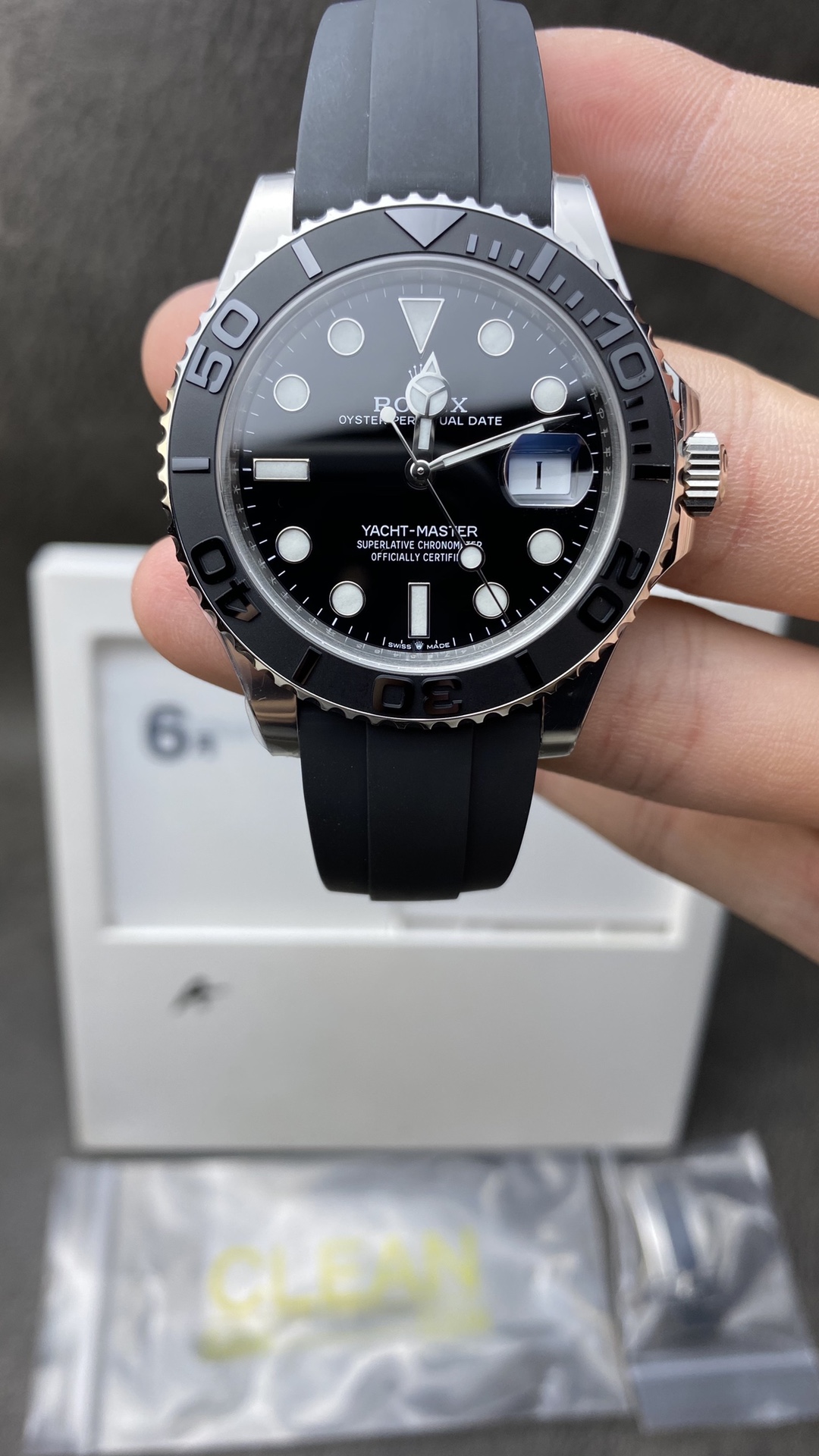China Victory Factory Rolex Yacht Master 42mm 226659 Best Edition Black Dial 3D Black Ceramic Bezel on Black Oysterflex Strap VR3235 China Clean Factory Rolex Yacht Master 42mm 226659 Best Edition Black Dial 3D Black Ceramic Bezel on Black Oysterflex Strap VR3235