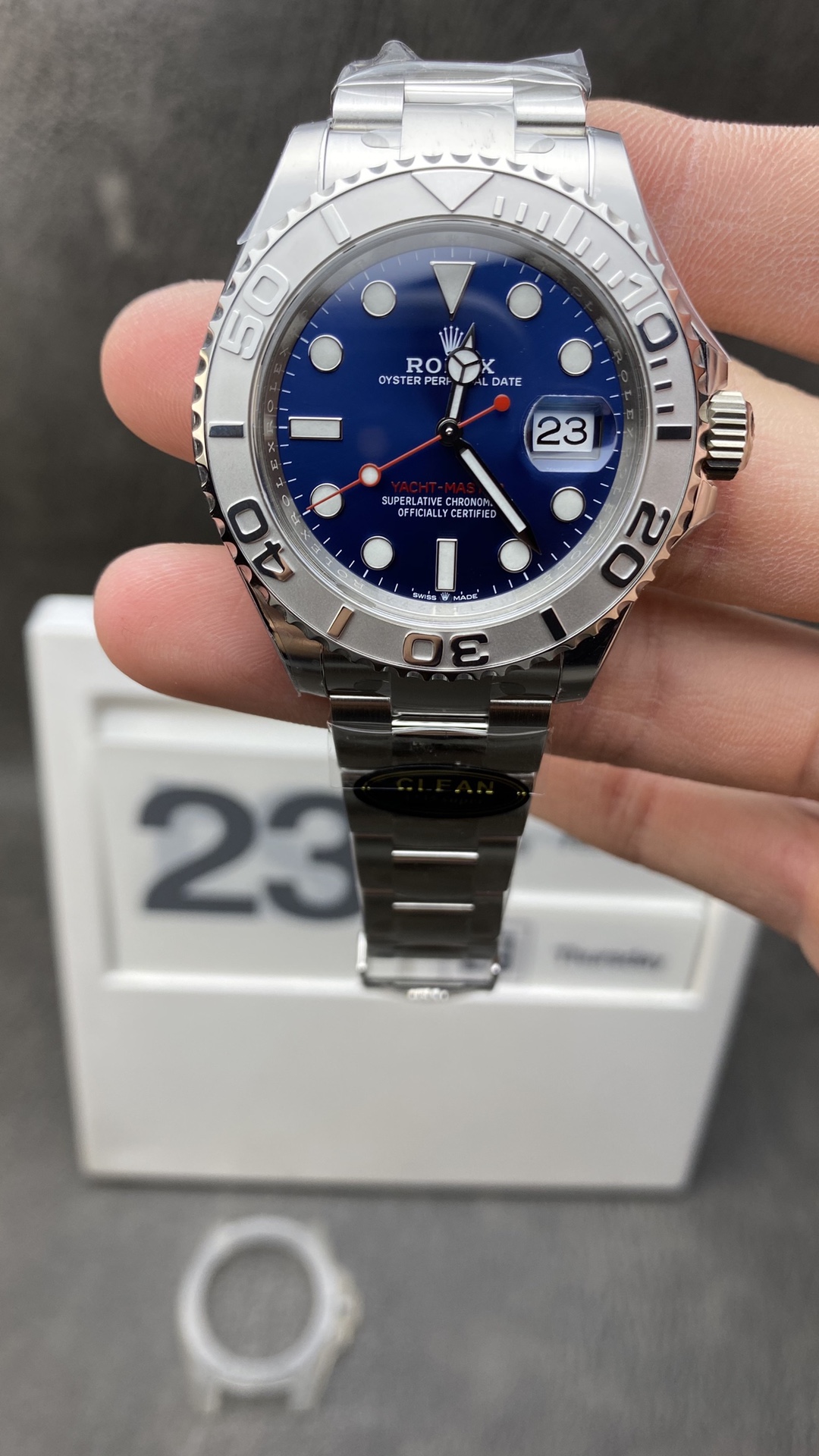 Victory Factory Watch Rolex Yacht Master 126622 Blue Dial with Red Second Hand 904L Stainless Steel Case Oyster Steel Bracelet VR3235 Movement Clean Factory Watch Rolex Yacht Master 126622 Blue Dial with Red Second Hand 904L Stainless Steel Case Oyster Steel Bracelet VR3235 Movement