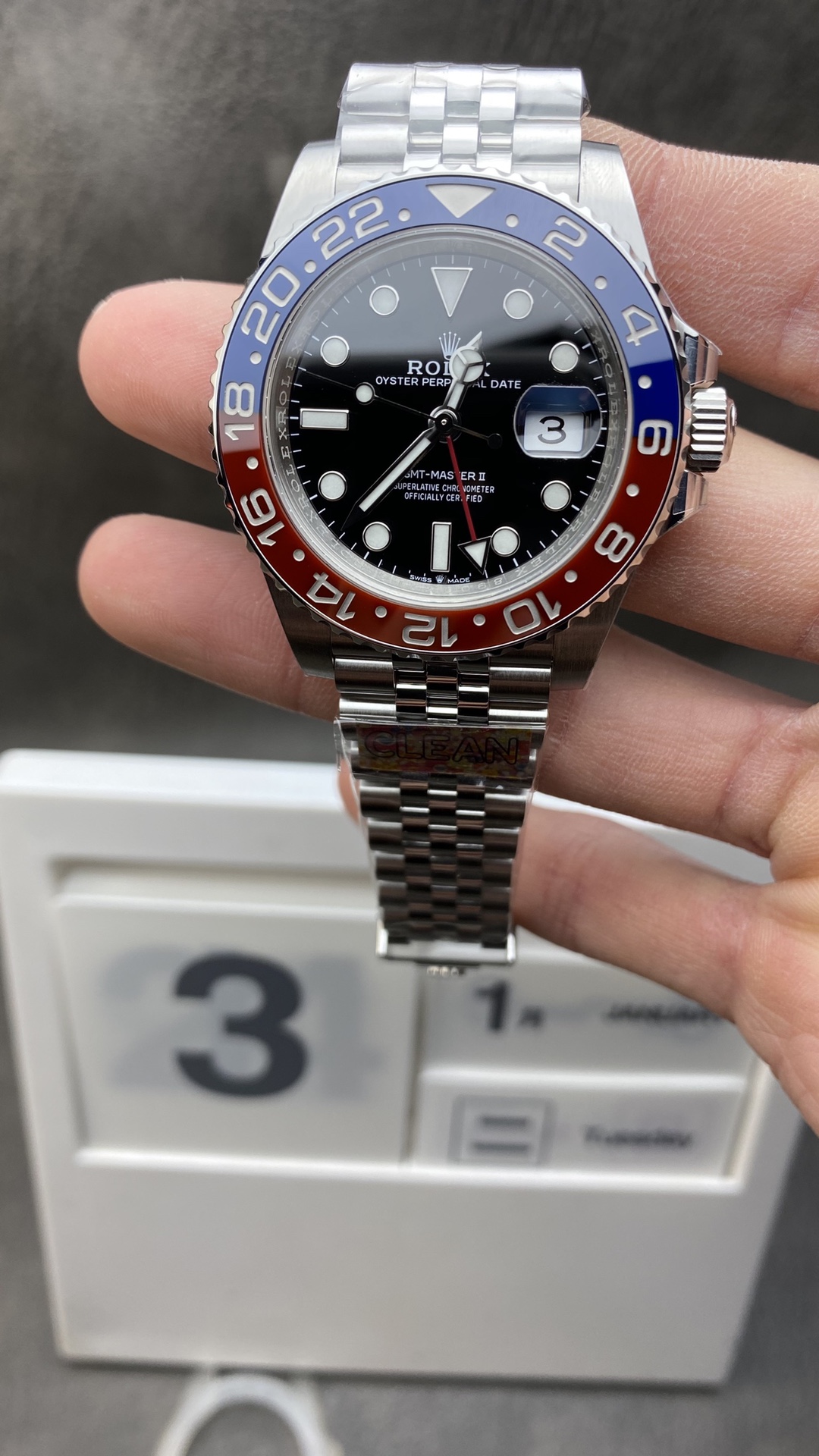 Victory Watch Factory Rolex Pepsi GMT Master II 126710BLRO Blue Black Ceramic Bezel Black Dial 904L Oystersteel Jubilee Bracelet SA3285 Movement Clean Watch Factory Rolex Pepsi GMT Master II 126710BLRO Blue Black Ceramic Bezel Black Dial 904L Oystersteel Jubilee Bracelet SA3285 Movement