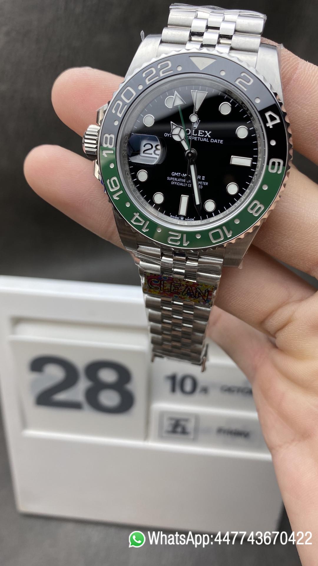 Victory Watch Offical Store CF Rolex Sprite GMT-Master II 126720VTNR Black Dial Green & Black Ceramic Bezel 904L Oystersteel Jubilee Bracelt SA3285 Movement Clean Watch Offical Store CF Rolex Sprite GMT-Master II 126720VTNR Black Dial Green & Black Ceramic Bezel 904L Oystersteel Jubilee Bracelt SA3285 Movement