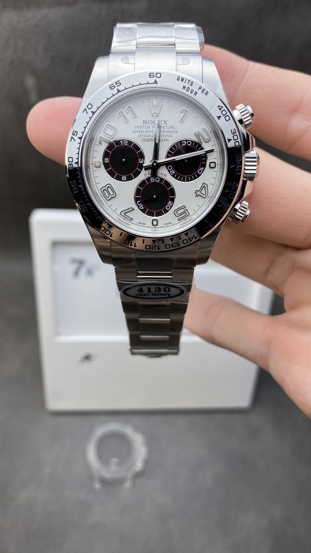 Offical Victory Factory Daytona Panda 116509 White Dial Nember Markers on 904L Steel Case Oyster Bracelet SA4130 Movement Offical Clean Factory Daytona Panda 116509 White Dial Nember Markers on 904L Steel Case Oyster Bracelet SA4130 Movement