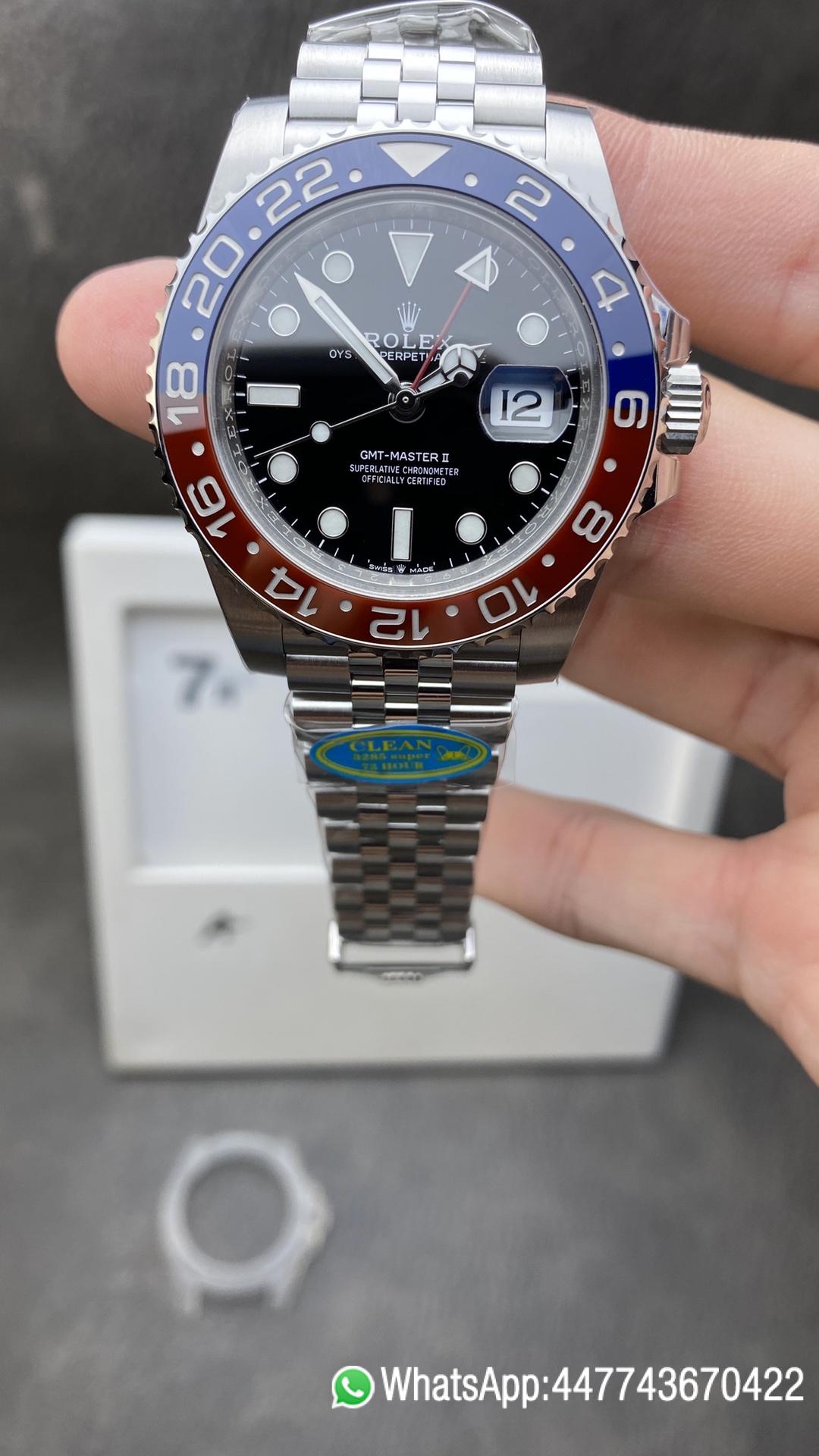 Super Clone Rolex GMT Master II 126710BLRO Pepsi Blue Red Ceramic Bezel Black Dial 904L Steel Case Jubilee Bracelet DD3285 Caliber CHS Clean Factory Rolex GMT Master II 126710BLRO Pepsi Blue Red Ceramic Bezel Black Dial 904L Steel Case Jubilee Bracelet DD3285 Caliber CHS