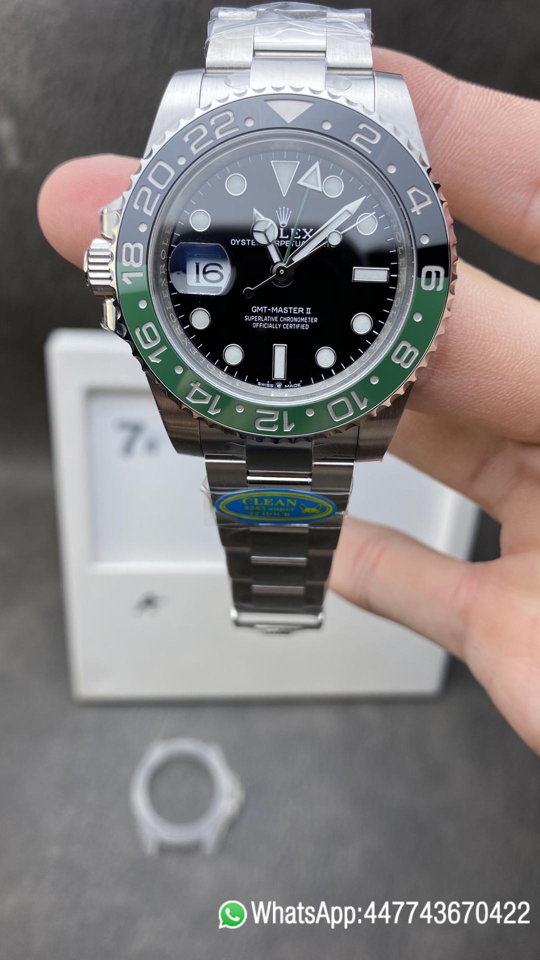 Super Clone Rolex GMT Master II 126720VTNR Sprite Black Green Ceramic Beze Black Dial DD3285 Movement 904L Case Oyster Bracelet CHS Clean Factory Rolex GMT Master II 126720VTNR Sprite Black Green Ceramic Beze Black Dial DD3285 Movement 904L Case Oyster Bracelet CHS