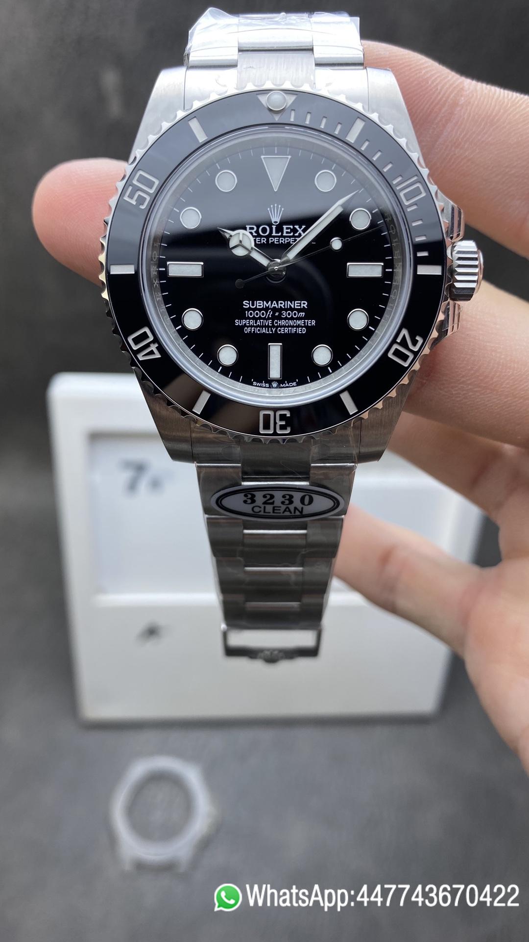 Super Clone Submariner No Date 124060 41mm Black Dial 904L Steel CF Rolex Sub No Date Super Clone 3230 Movement Clean Factory Submariner No Date 124060 41mm Black Dial 904L Steel CF Rolex Sub No Date Super Clone 3230 Movement