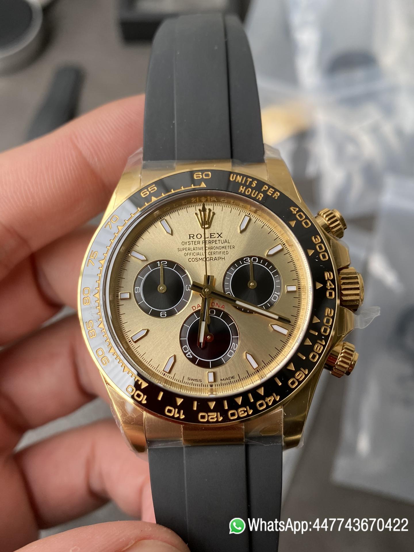 Super Clone Watch Rolex Daytoan 126518 Yellow Gold Dial Black Ceramic Bezel Oysterflex Strap SH4131 Movement 001 Super Clone Watch Rolex Daytoan 126518 Yellow Gold Dial Black Ceramic Bezel Oysterflex Strap SH4131 Movement 001