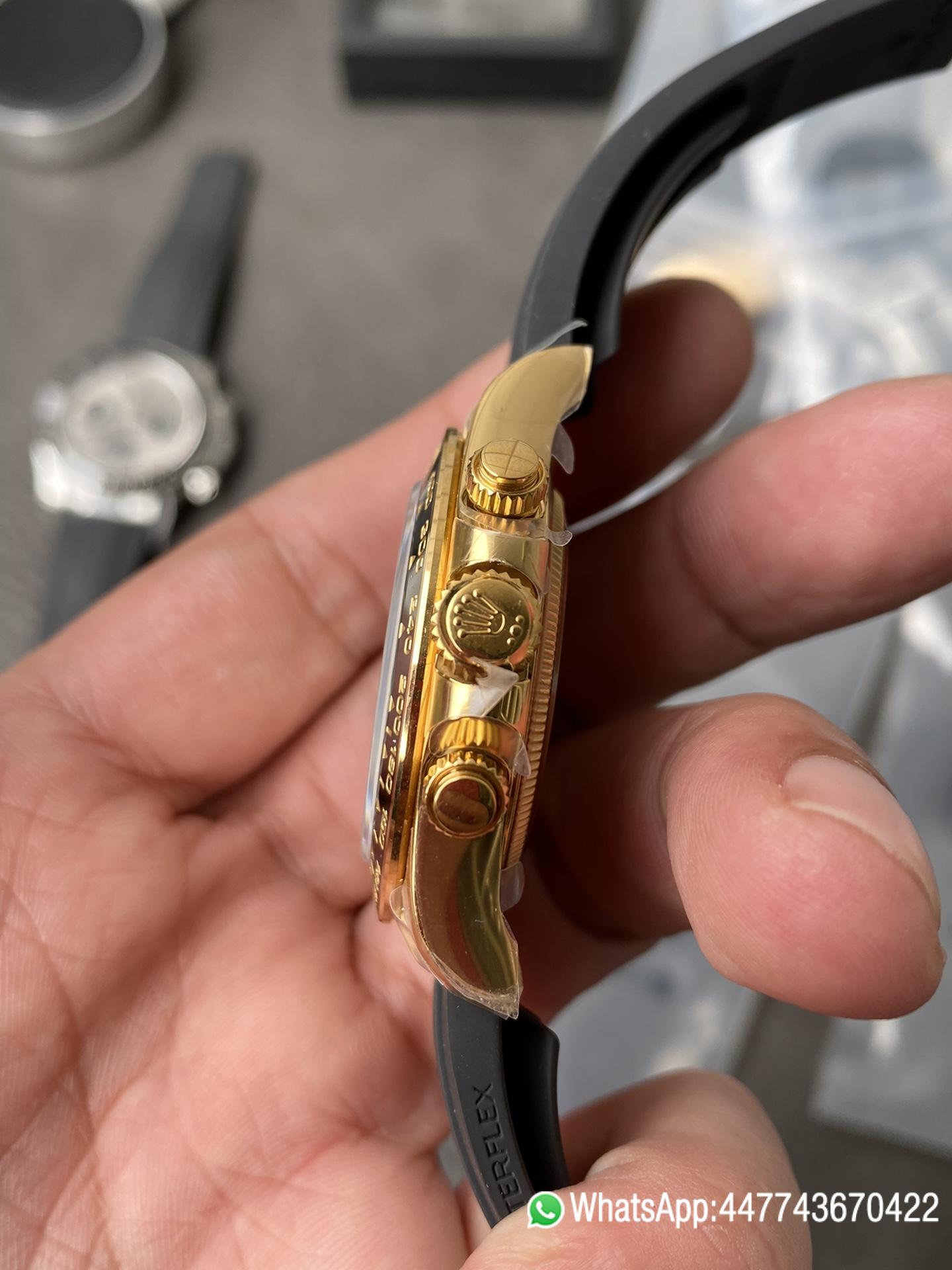 Super Clone Watch Rolex Daytoan 126518 Yellow Gold Dial Black Ceramic Bezel Oysterflex Strap SH4131 Movement 005 Super Clone Watch Rolex Daytoan 126518 Yellow Gold Dial Black Ceramic Bezel Oysterflex Strap SH4131 Movement 005
