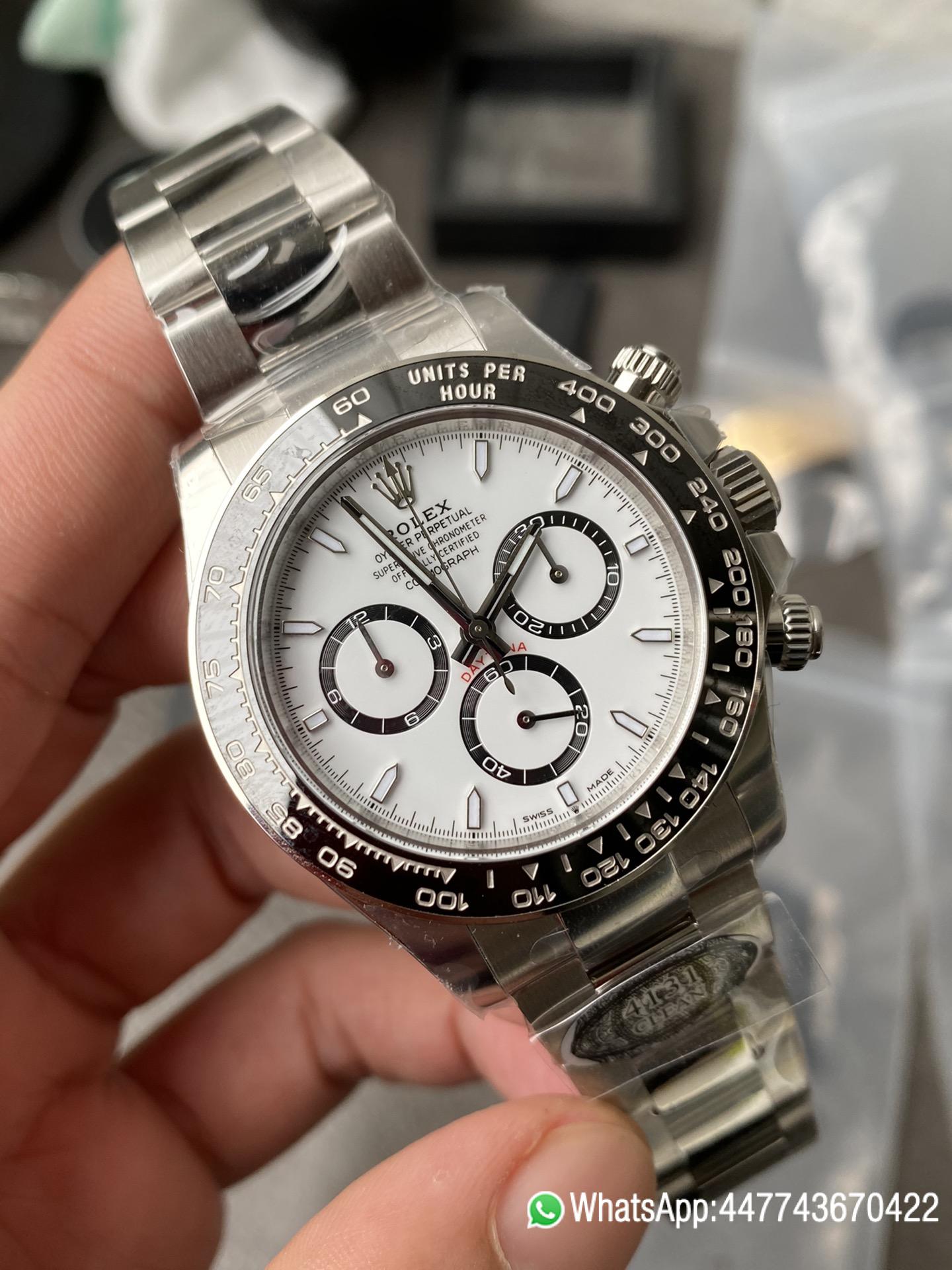 Super Clone Watch Rolex Daytona Panda 126500LN White Dial Black Cerachrom Bezel 904L Oystersteel SH4131 Movement 03 Super Clone Watch Rolex Daytona Panda 126500LN White Dial Black Cerachrom Bezel 904L Oystersteel SH4131 Movement 03