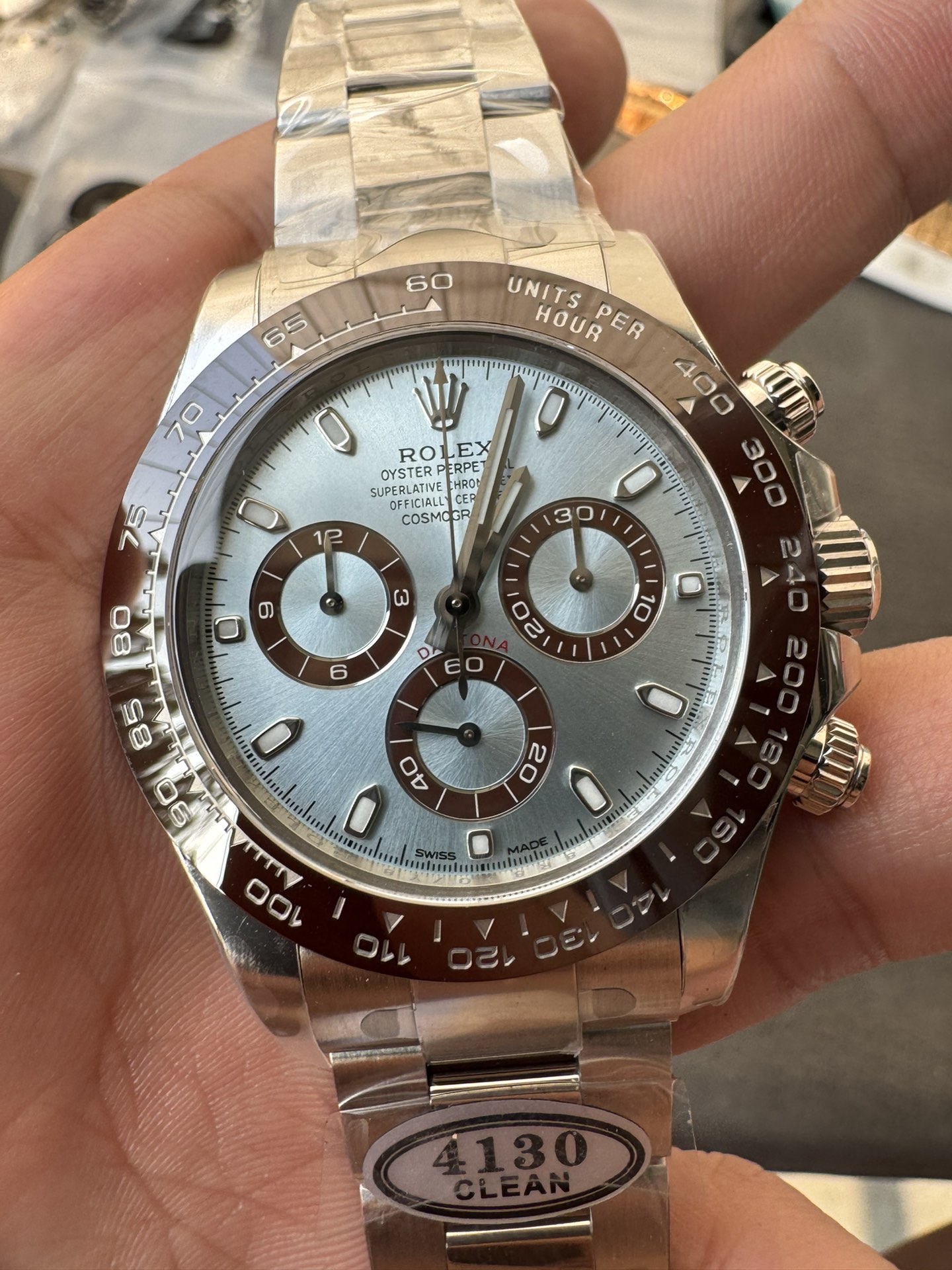 Victory Factory Watch Rolex Daytona 116506 Ice Blue Dial Stick Markers 904L Steel Case Bracelet DD4130 Movement 03 Clean Factory Watch Rolex Daytona 116506 Ice Blue Dial Stick Markers 904L Steel Case Bracelet DD4130 Movement 03