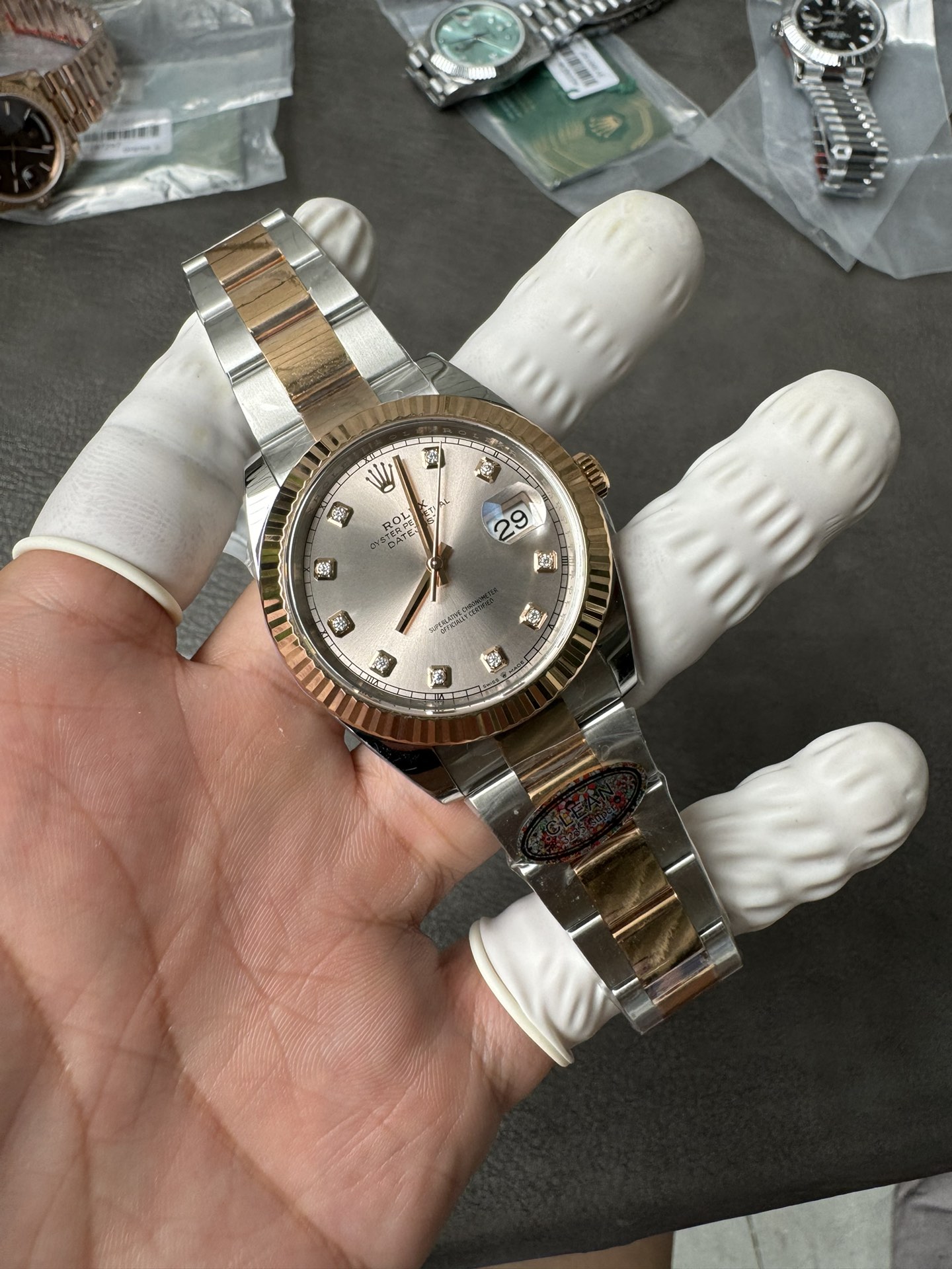 Victory Factory DateJust 41mm 126333 Champagne Dial with Diamond Markers Two Tone Bracelet VR3235 01 Clean Factory DateJust 41mm 126333 Champagne Dial with Diamond Markers Two Tone Bracelet VR3235 01