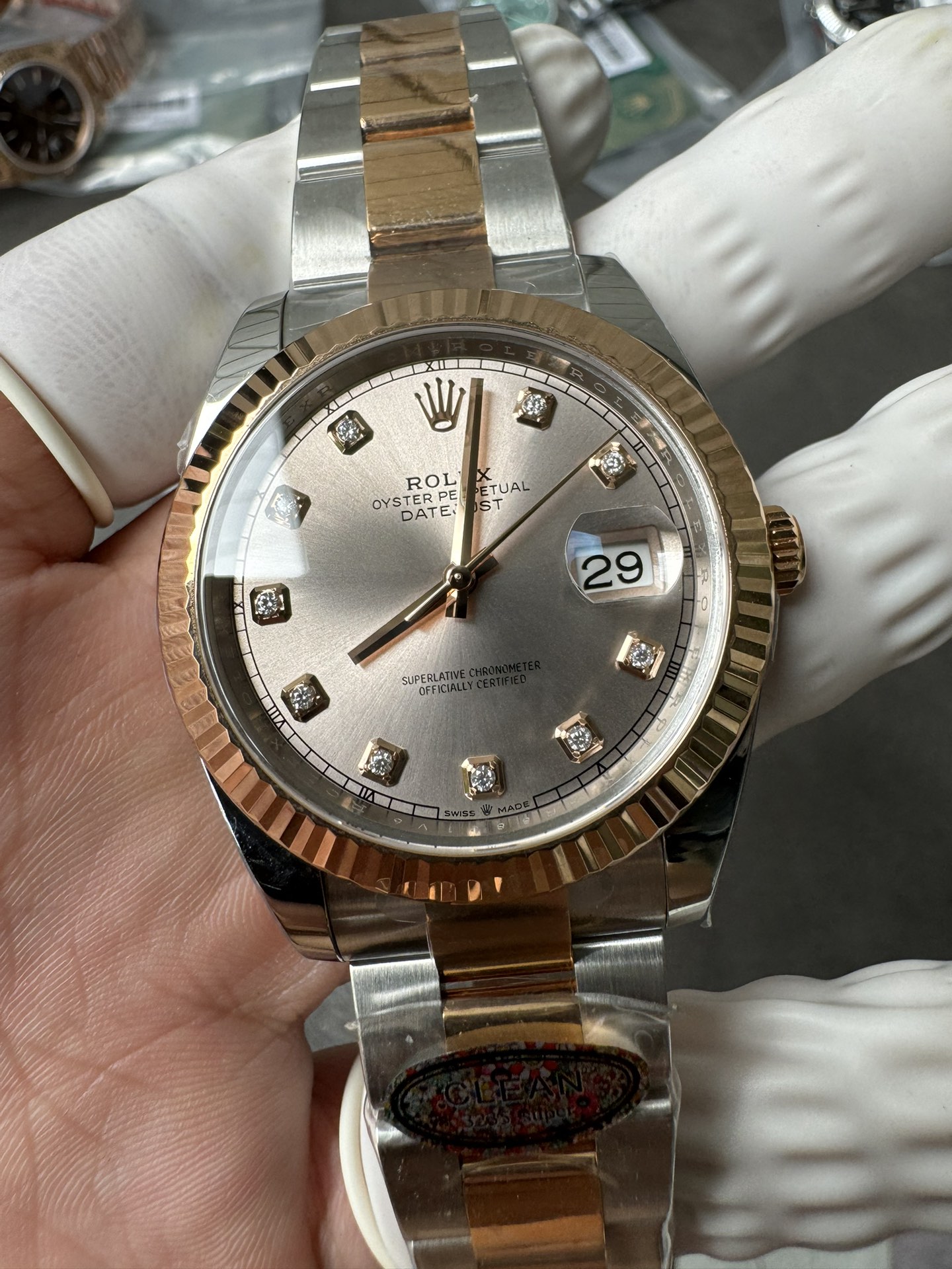 Victory Factory DateJust 41mm 126333 Champagne Dial with Diamond Markers Two Tone Bracelet VR3235 03 Clean Factory DateJust 41mm 126333 Champagne Dial with Diamond Markers Two Tone Bracelet VR3235 03