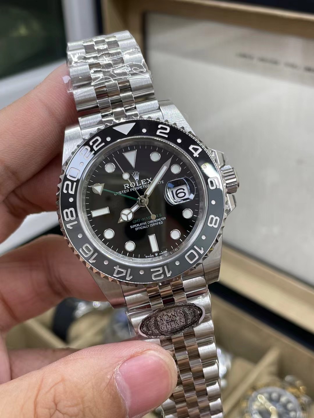 Victory Factory GMT Master II 126710GRNR Black Gray Ceramic Bezel 904L Oystersteel Jubilee Strap DD3285 Movement 01 Clean Factory GMT Master II 126710GRNR Black Gray Ceramic Bezel 904L Oystersteel Jubilee Strap DD3285 Movement 01