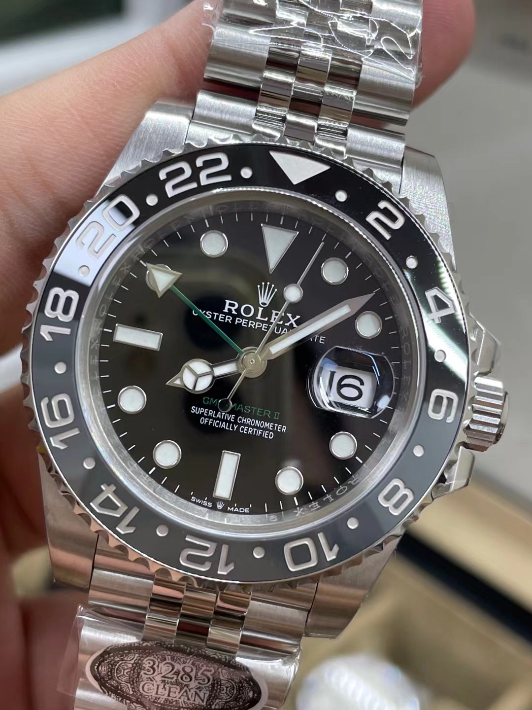 Victory Factory GMT Master II 126710GRNR Black Gray Ceramic Bezel 904L Oystersteel Jubilee Strap DD3285 Movement 03 Clean Factory GMT Master II 126710GRNR Black Gray Ceramic Bezel 904L Oystersteel Jubilee Strap DD3285 Movement 03