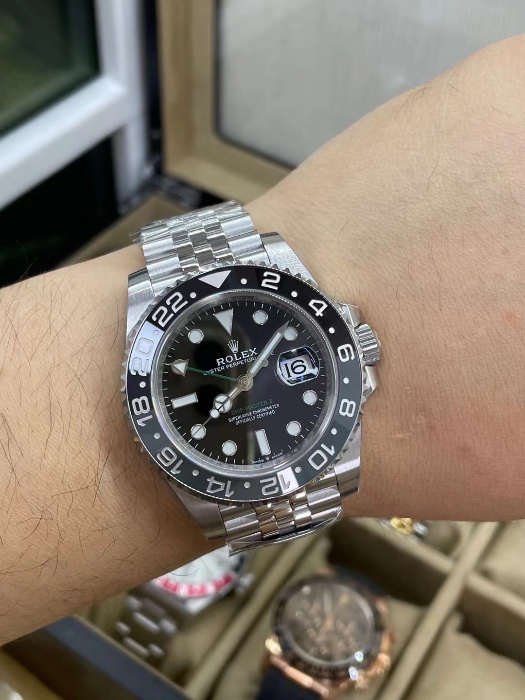 Victory Factory GMT Master II 126710GRNR Black Gray Ceramic Bezel 904L Oystersteel Jubilee Strap DD3285 Movement 09 Clean Factory GMT Master II 126710GRNR Black Gray Ceramic Bezel 904L Oystersteel Jubilee Strap DD3285 Movement 09
