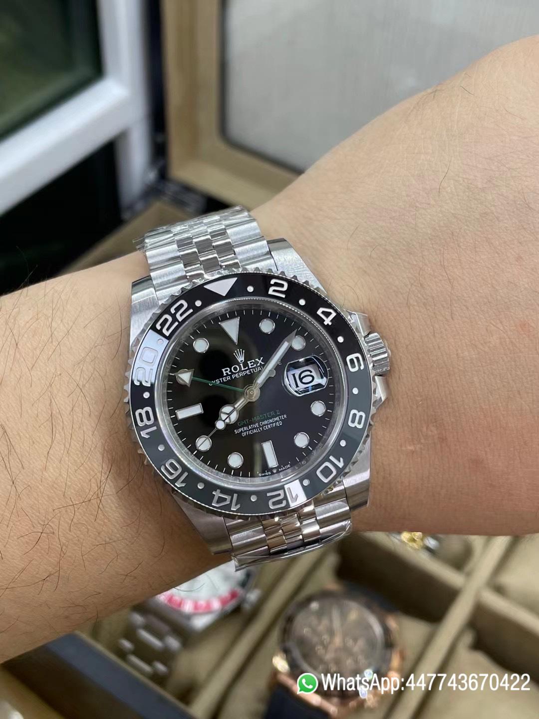 Super Clone GMT Master II 126710GRNR Black Gray Ceramic Bezel 904L Oystersteel Jubilee Strap DD3285 Movement 09 Super Clone GMT Master II 126710GRNR Black Gray Ceramic Bezel 904L Oystersteel Jubilee Strap DD3285 Movement 09