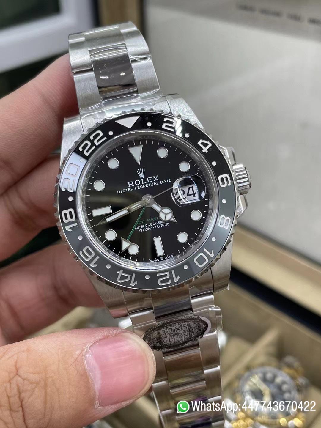 Super Clone GMT Master II 126710GRNR Black Gray Ceramic Bezel 904L Oystersteel Oyster Strap DD3285 Movement 01 Super Clone GMT Master II 126710GRNR Black Gray Ceramic Bezel 904L Oystersteel Oyster Strap DD3285 Movement 01