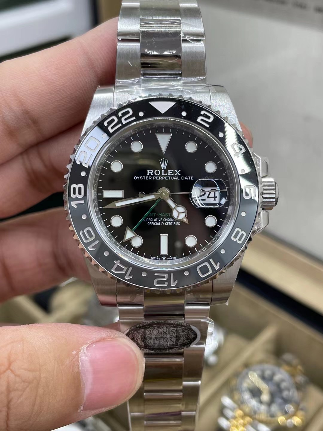 Victory Factory GMT Master II 126710GRNR Black Gray Ceramic Bezel 904L Oystersteel Oyster Strap DD3285 Movement 02 Clean Factory GMT Master II 126710GRNR Black Gray Ceramic Bezel 904L Oystersteel Oyster Strap DD3285 Movement 02