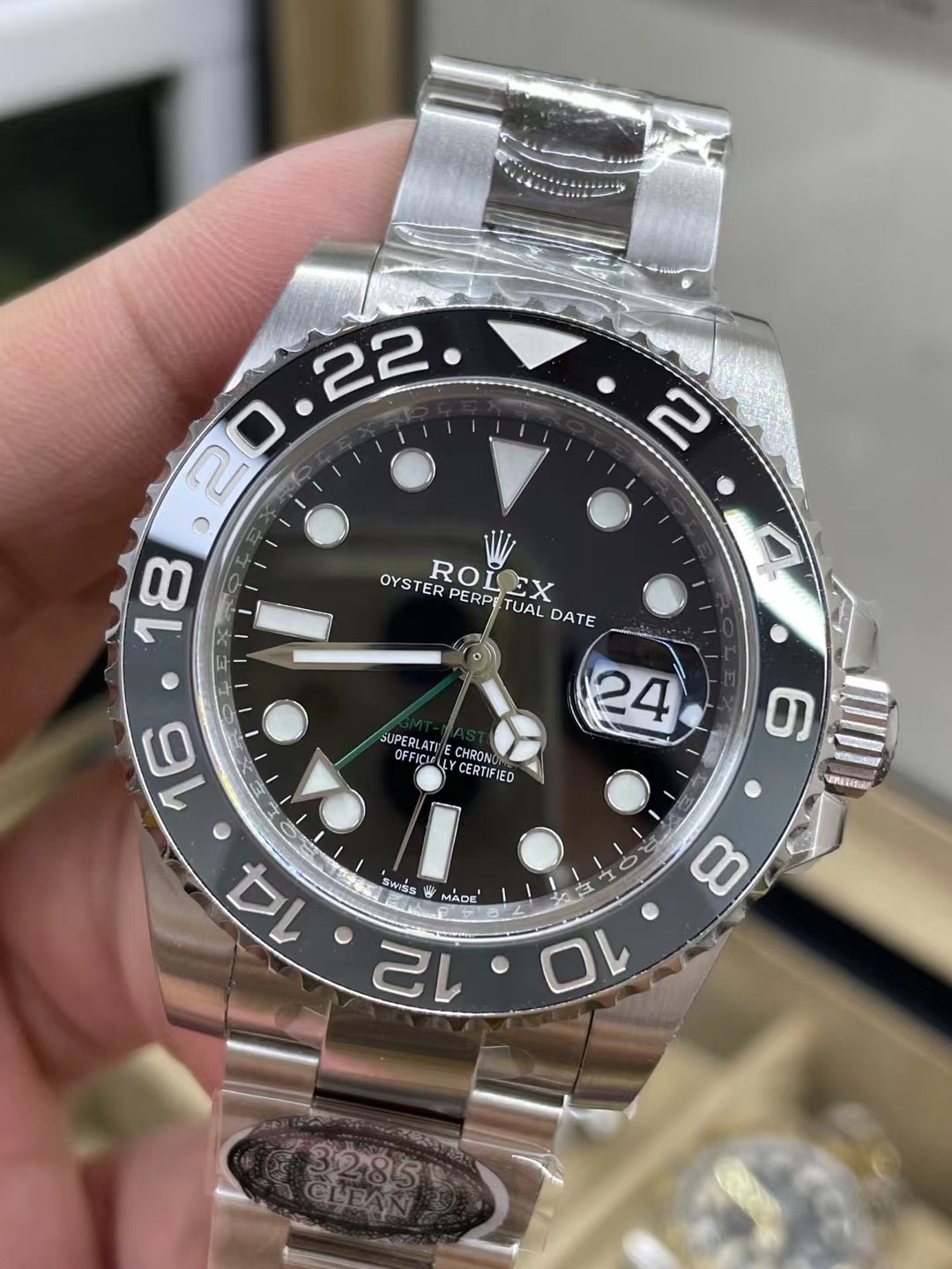 Victory Factory GMT Master II 126710GRNR Black Gray Ceramic Bezel 904L Oystersteel Oyster Strap DD3285 Movement 03 Clean Factory GMT Master II 126710GRNR Black Gray Ceramic Bezel 904L Oystersteel Oyster Strap DD3285 Movement 03