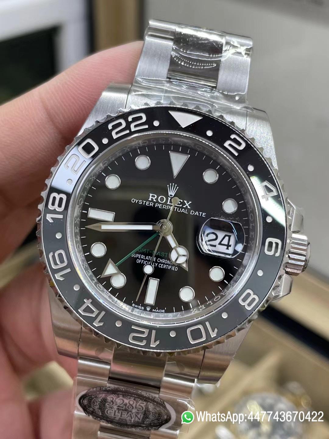 Super Clone GMT Master II 126710GRNR Black Gray Ceramic Bezel 904L Oystersteel Oyster Strap DD3285 Movement 03 Super Clone GMT Master II 126710GRNR Black Gray Ceramic Bezel 904L Oystersteel Oyster Strap DD3285 Movement 03