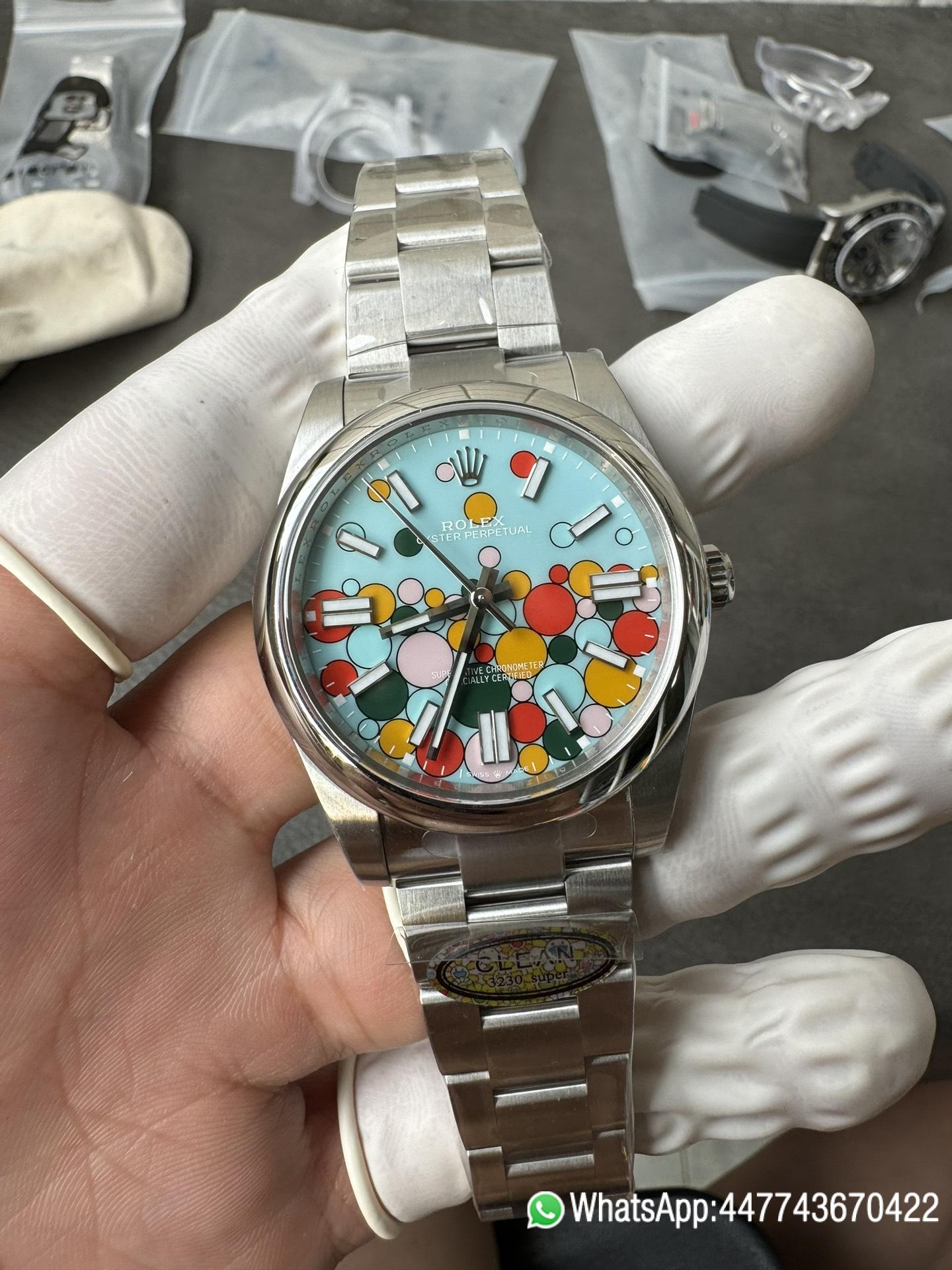 Super Clone Oyster Perpetual 124300 CF OP Watch 41mm 904L Steel Celebration Dial VR3230 02 Super Clone Oyster Perpetual 124300 CF OP Watch 41mm 904L Steel Celebration Dial VR3230 02