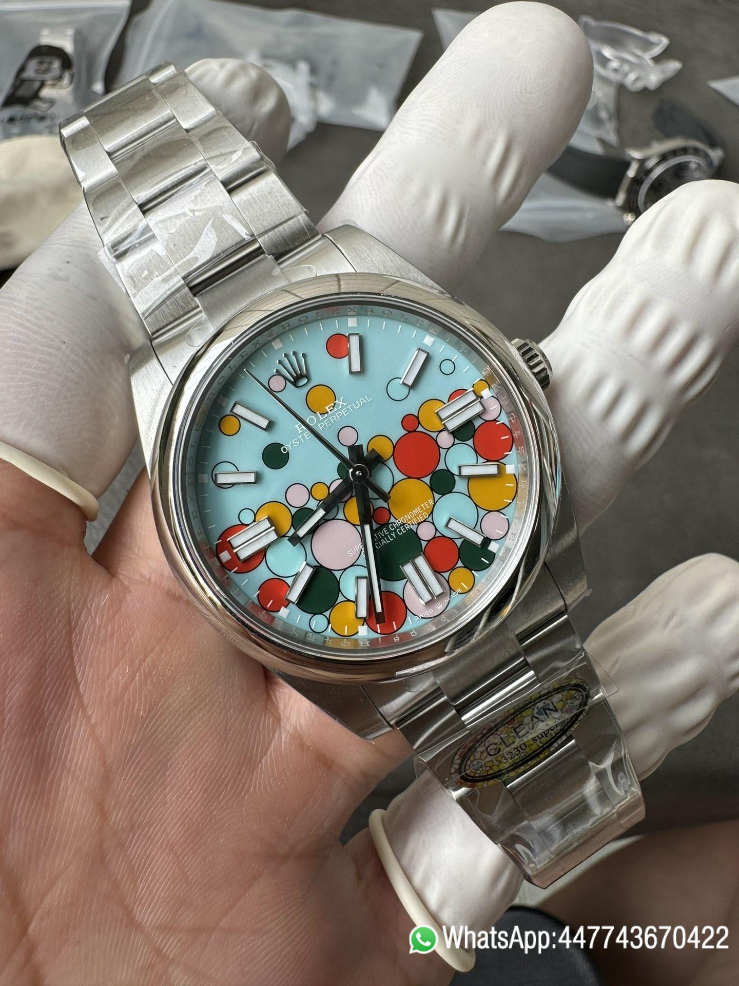 Super Clone Oyster Perpetual 124300 CF OP Watch 41mm 904L Steel Celebration Dial VR3230 03 Super Clone Oyster Perpetual 124300 CF OP Watch 41mm 904L Steel Celebration Dial VR3230 03