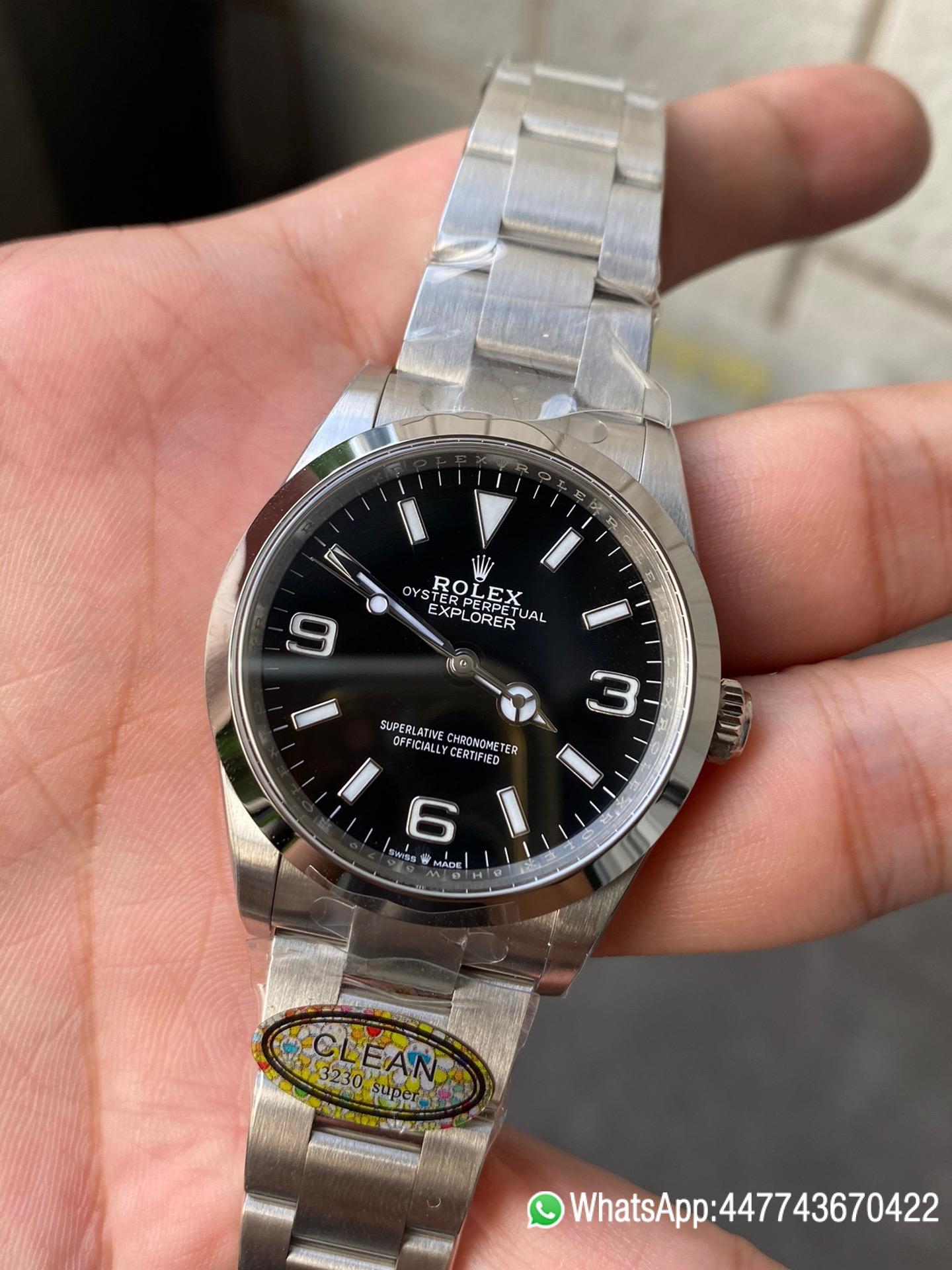 Super Clone Rolex Explorer 124270 36mm Black Dial 904L Steel Case Oyster Bracelet VR3230 Movement 04 Super Clone Rolex Explorer 124270 36mm Black Dial 904L Steel Case Oyster Bracelet VR3230 Movement 04