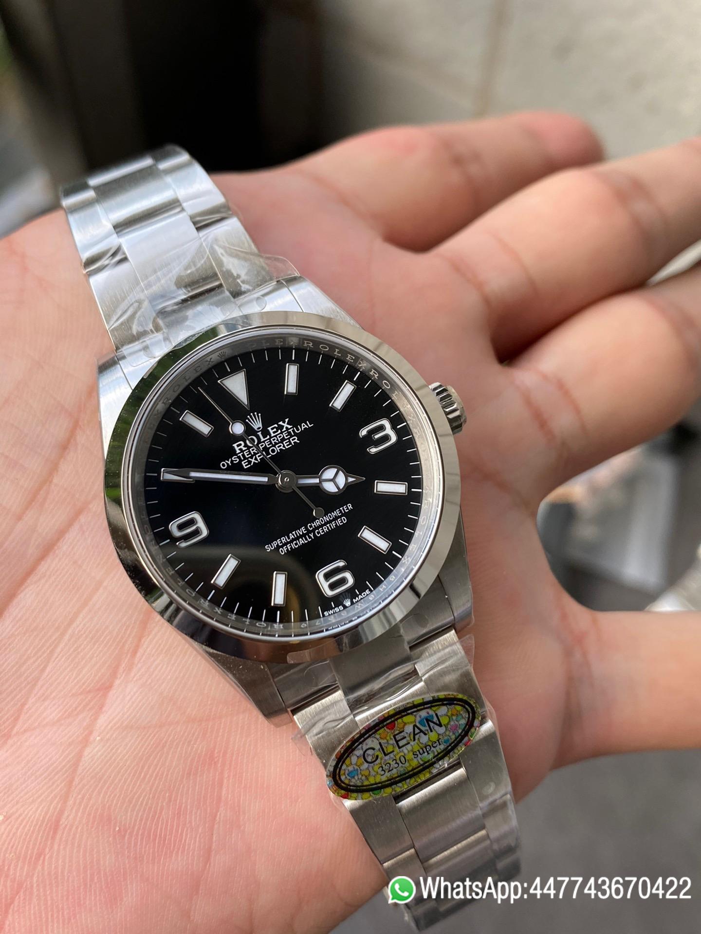 Super Clone Rolex Explorer 124270 36mm Black Dial 904L Steel Case Oyster Bracelet VR3230 Movement 05 Super Clone Rolex Explorer 124270 36mm Black Dial 904L Steel Case Oyster Bracelet VR3230 Movement 05
