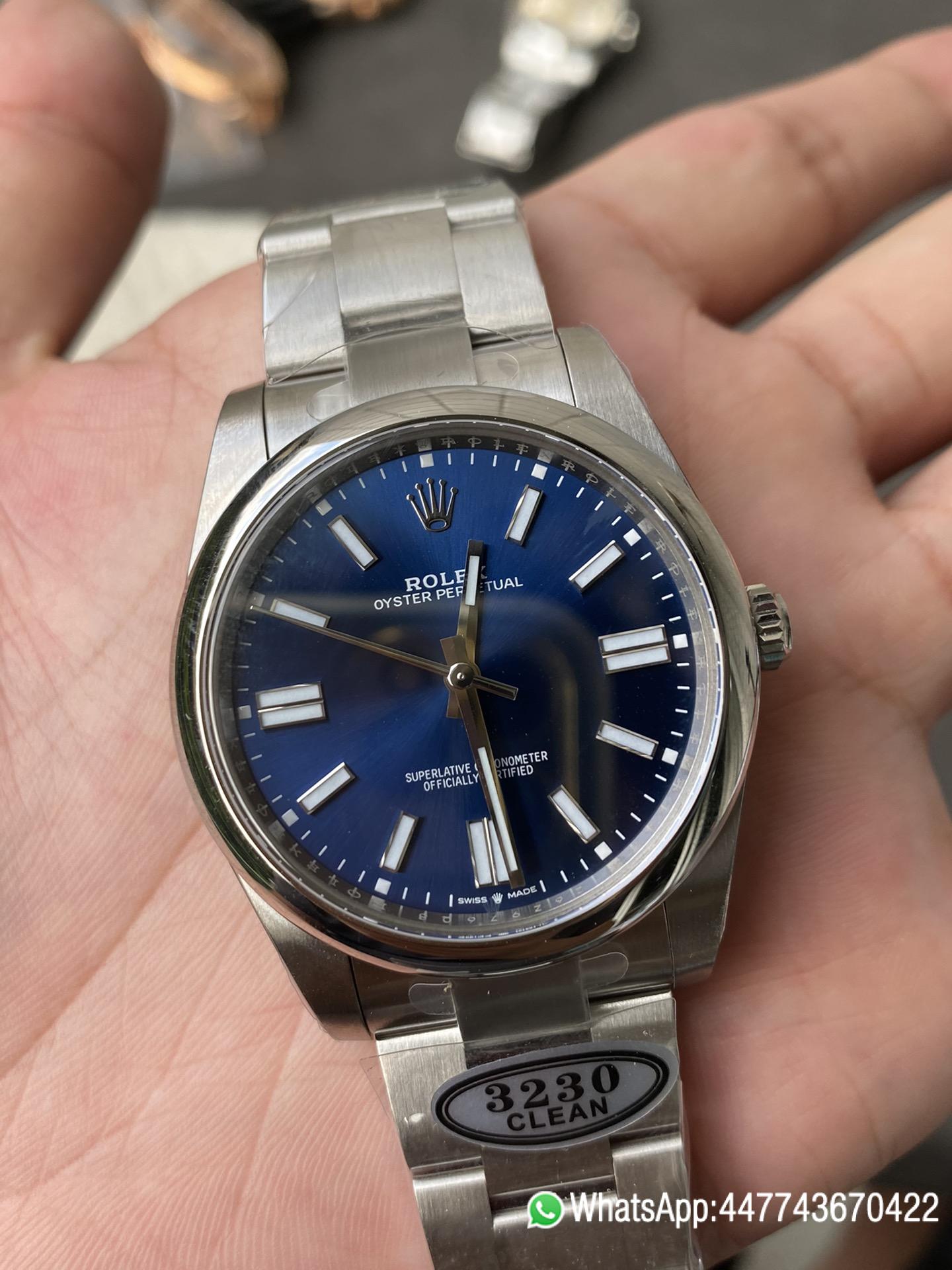 Super Clone Rolex Oyster Perpetual 124300 Blue Dial 41mm CF OP 904L OysterSteel Case Bracelet VR3230 Movement 04 Super Clone Rolex Oyster Perpetual 124300 Blue Dial 41mm CF OP 904L OysterSteel Case Bracelet VR3230 Movement 04