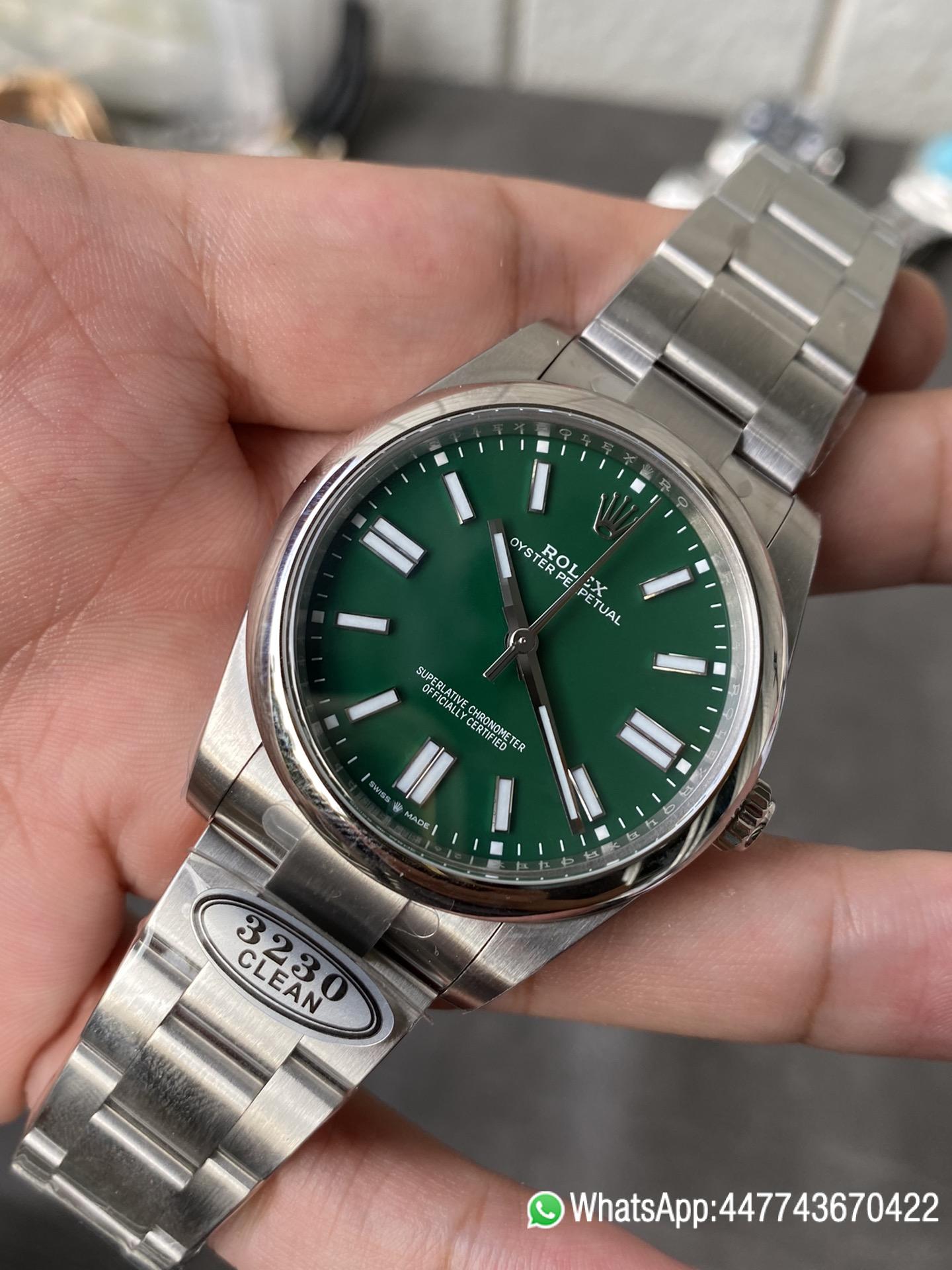 Super Clone Rolex Oyster Perpetual 124300 CP OP 41mm Green Dial 904L Steel VR3230 Movement 04 Super Clone Rolex Oyster Perpetual 124300 CP OP 41mm Green Dial 904L Steel VR3230 Movement 04