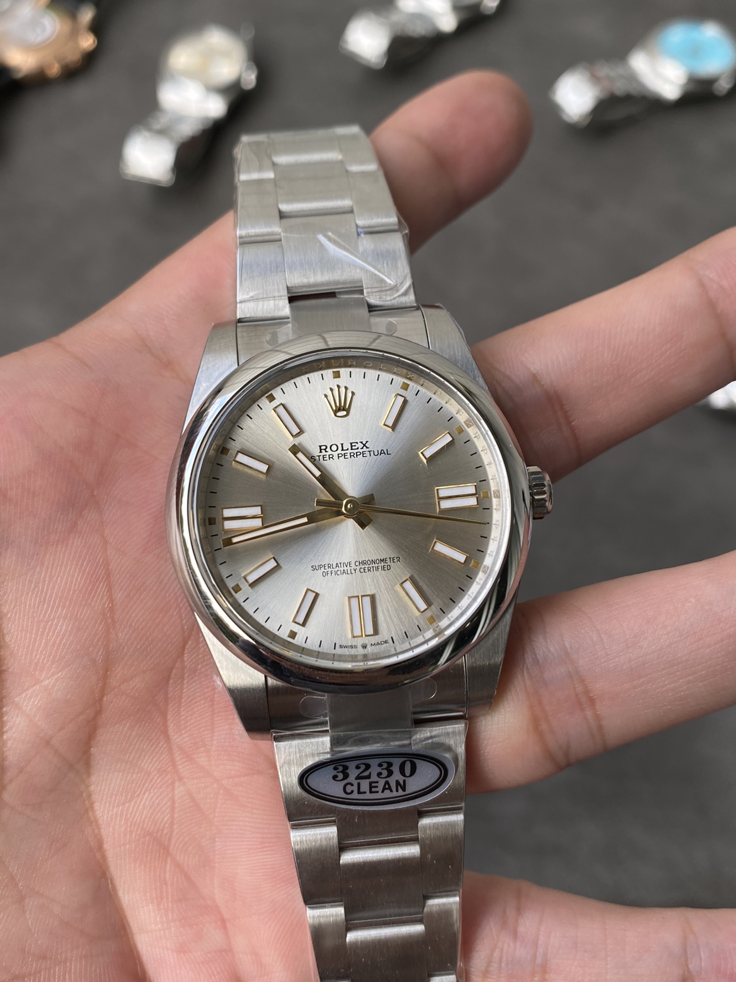 Victory Factory Rolex Oyster Perpetual 124300 CP OP 41mm Silver Dial 904L Steel VR3230 Movement 01 Clean Factory Rolex Oyster Perpetual 124300 CP OP 41mm Silver Dial 904L Steel VR3230 Movement 01