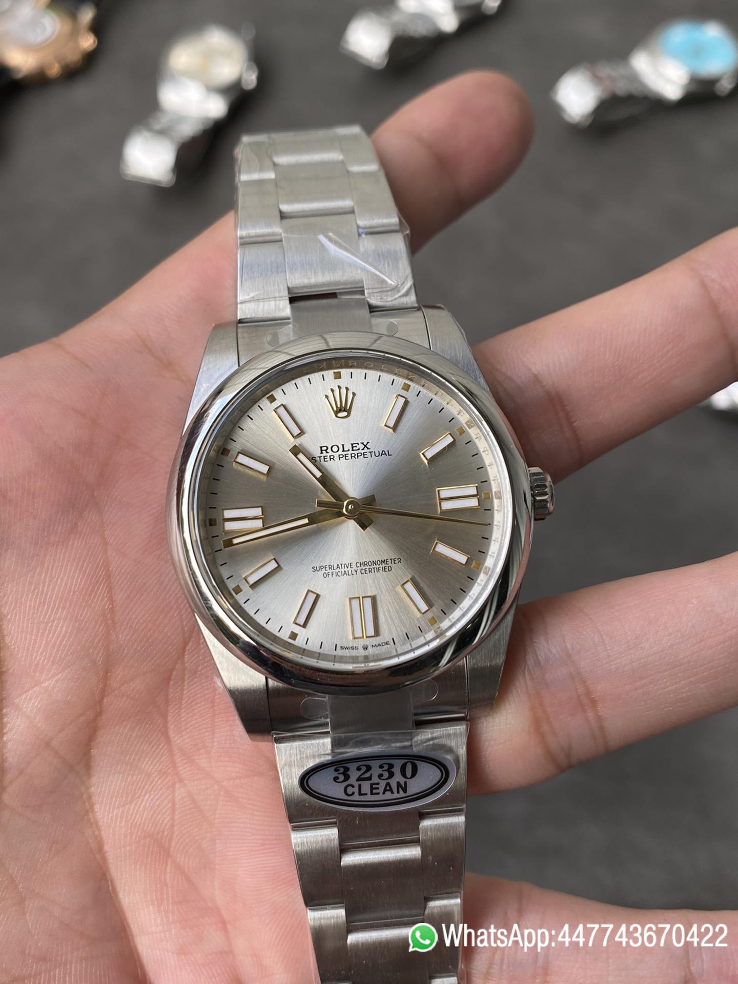 Super Clone Rolex Oyster Perpetual 124300 CP OP 41mm Silver Dial 904L Steel VR3230 Movement 01 Super Clone Rolex Oyster Perpetual 124300 CP OP 41mm Silver Dial 904L Steel VR3230 Movement 01