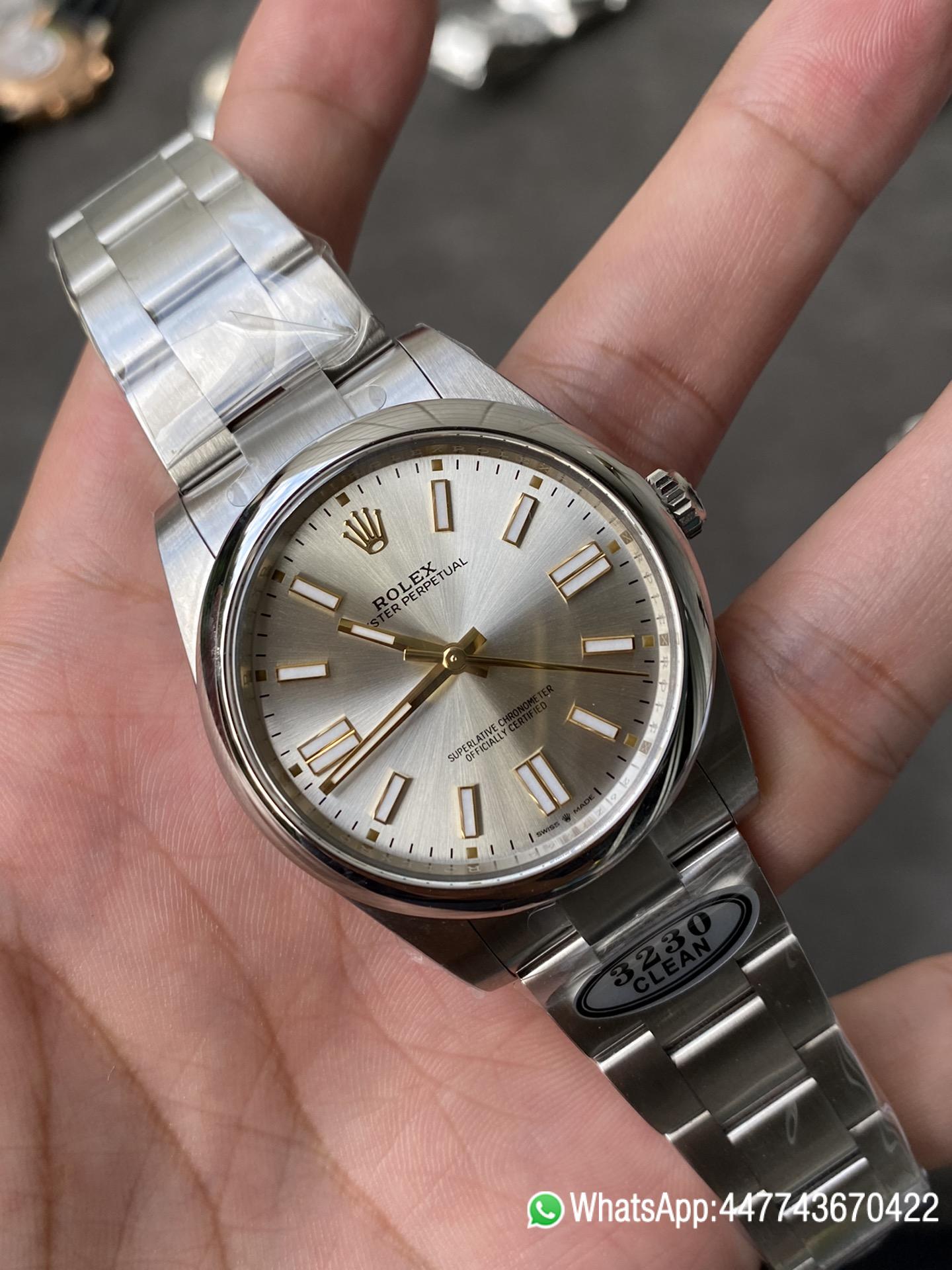 Super Clone Rolex Oyster Perpetual 124300 CP OP 41mm Silver Dial 904L Steel VR3230 Movement 02 Super Clone Rolex Oyster Perpetual 124300 CP OP 41mm Silver Dial 904L Steel VR3230 Movement 02