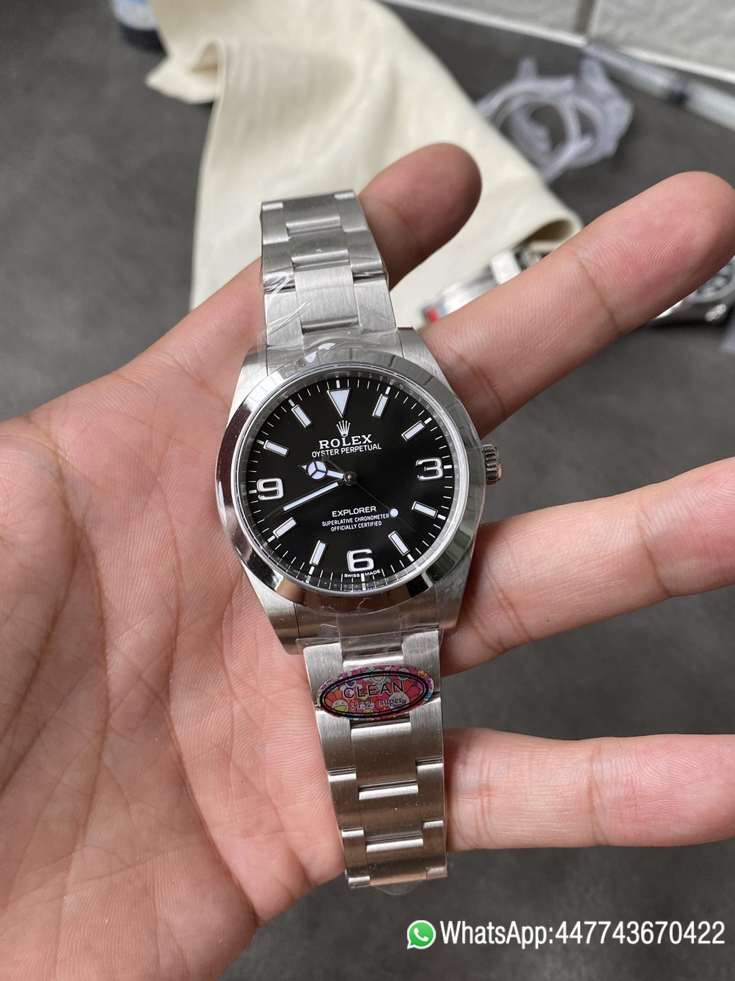 Super Clone Watch Rolex Explorer 214270 39mm Black Dial 904L OysterSteel Case Oyster Bracelet VR3132 Movement 01 Super Clone Watch Rolex Explorer 214270 39mm Black Dial 904L OysterSteel Case Oyster Bracelet VR3132 Movement 01