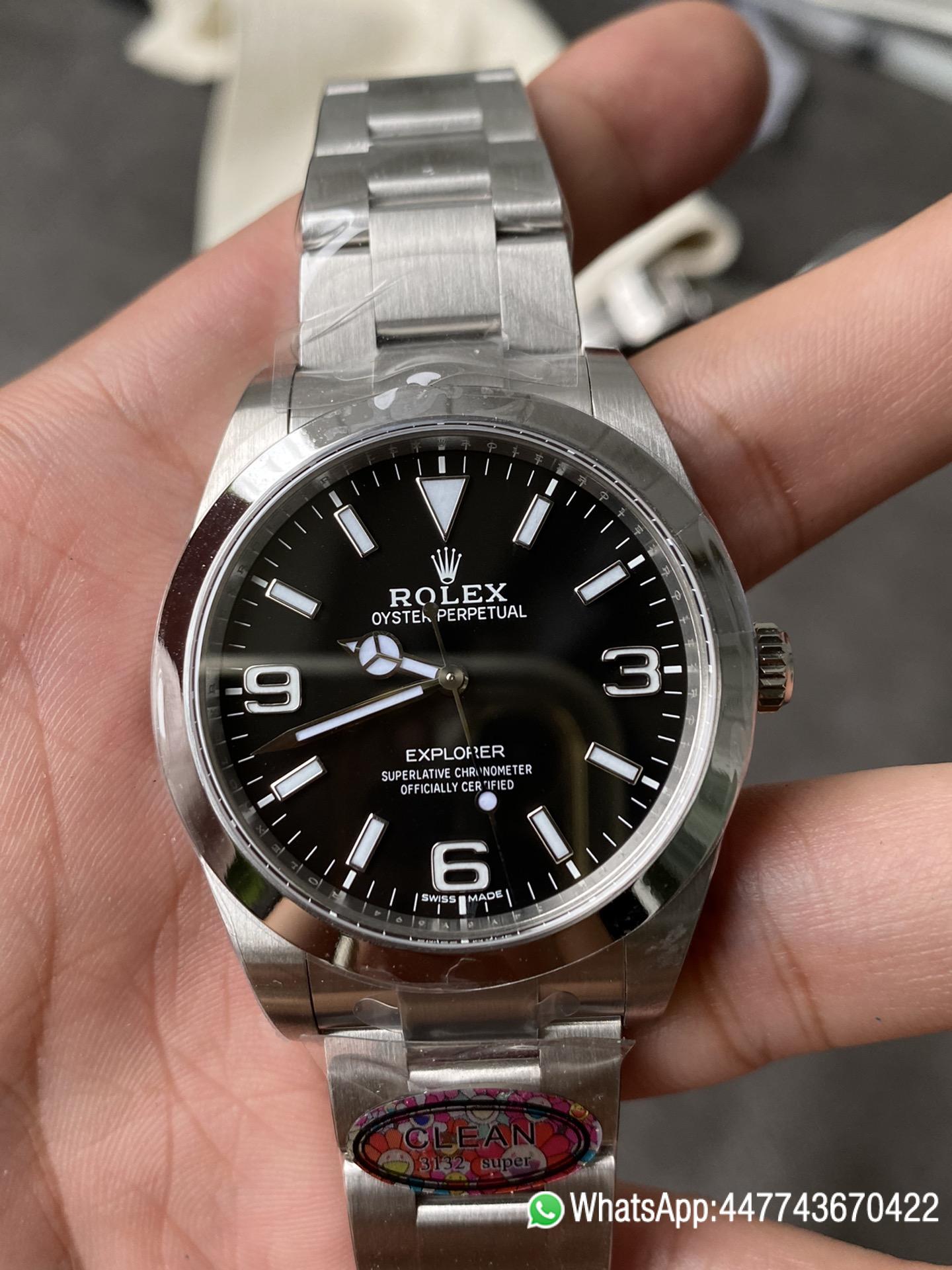 Super Clone Watch Rolex Explorer 214270 39mm Black Dial 904L OysterSteel Case Oyster Bracelet VR3132 Movement 02 Super Clone Watch Rolex Explorer 214270 39mm Black Dial 904L OysterSteel Case Oyster Bracelet VR3132 Movement 02