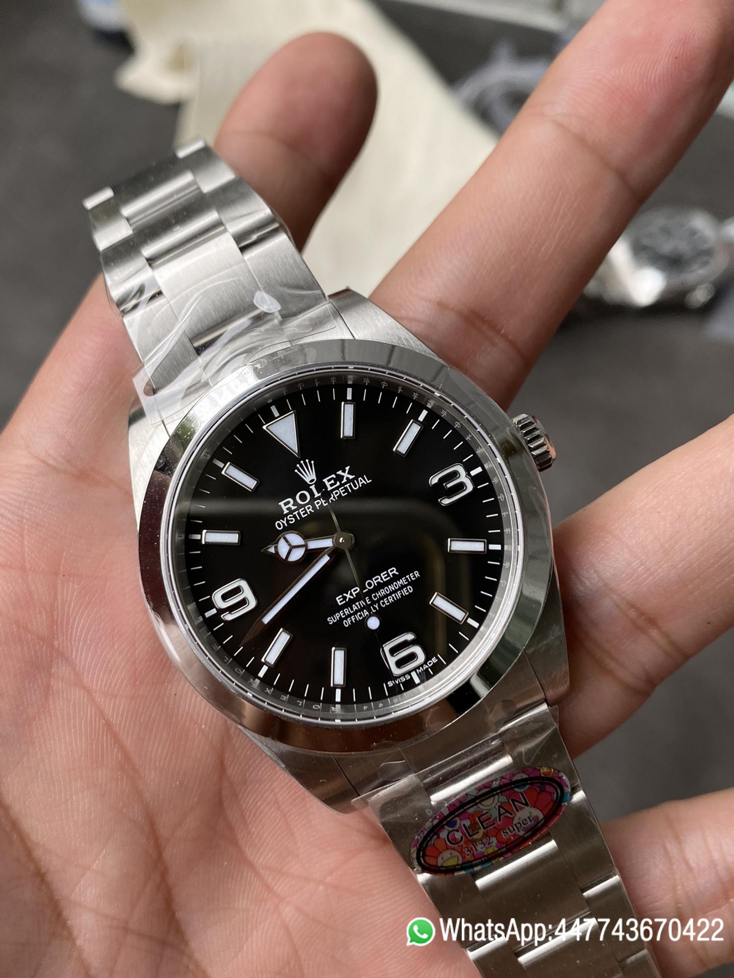 Super Clone Watch Rolex Explorer 214270 39mm Black Dial 904L OysterSteel Case Oyster Bracelet VR3132 Movement 03 Super Clone Watch Rolex Explorer 214270 39mm Black Dial 904L OysterSteel Case Oyster Bracelet VR3132 Movement 03