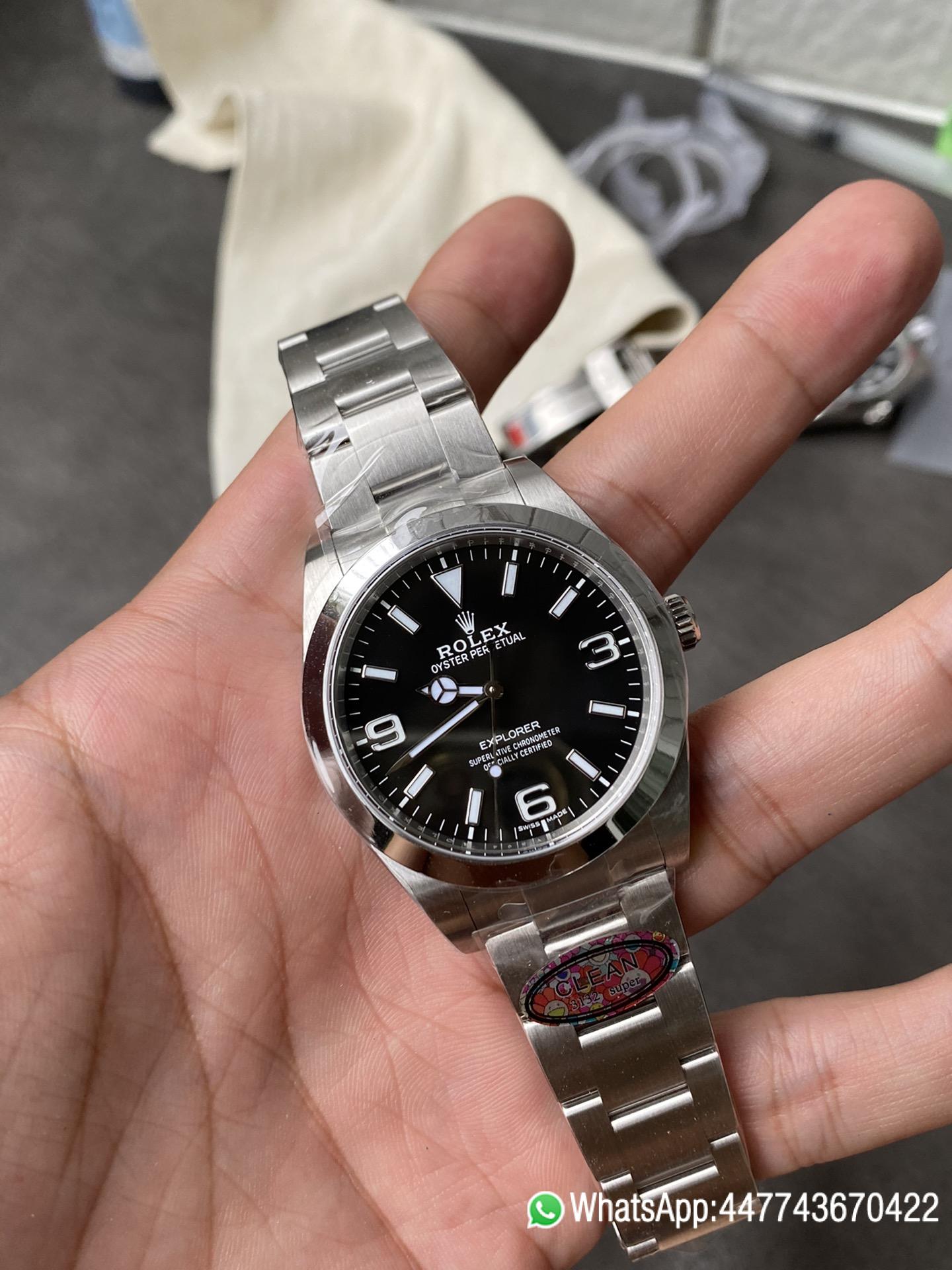 Super Clone Watch Rolex Explorer 214270 39mm Black Dial 904L OysterSteel Case Oyster Bracelet VR3132 Movement 04 Super Clone Watch Rolex Explorer 214270 39mm Black Dial 904L OysterSteel Case Oyster Bracelet VR3132 Movement 04