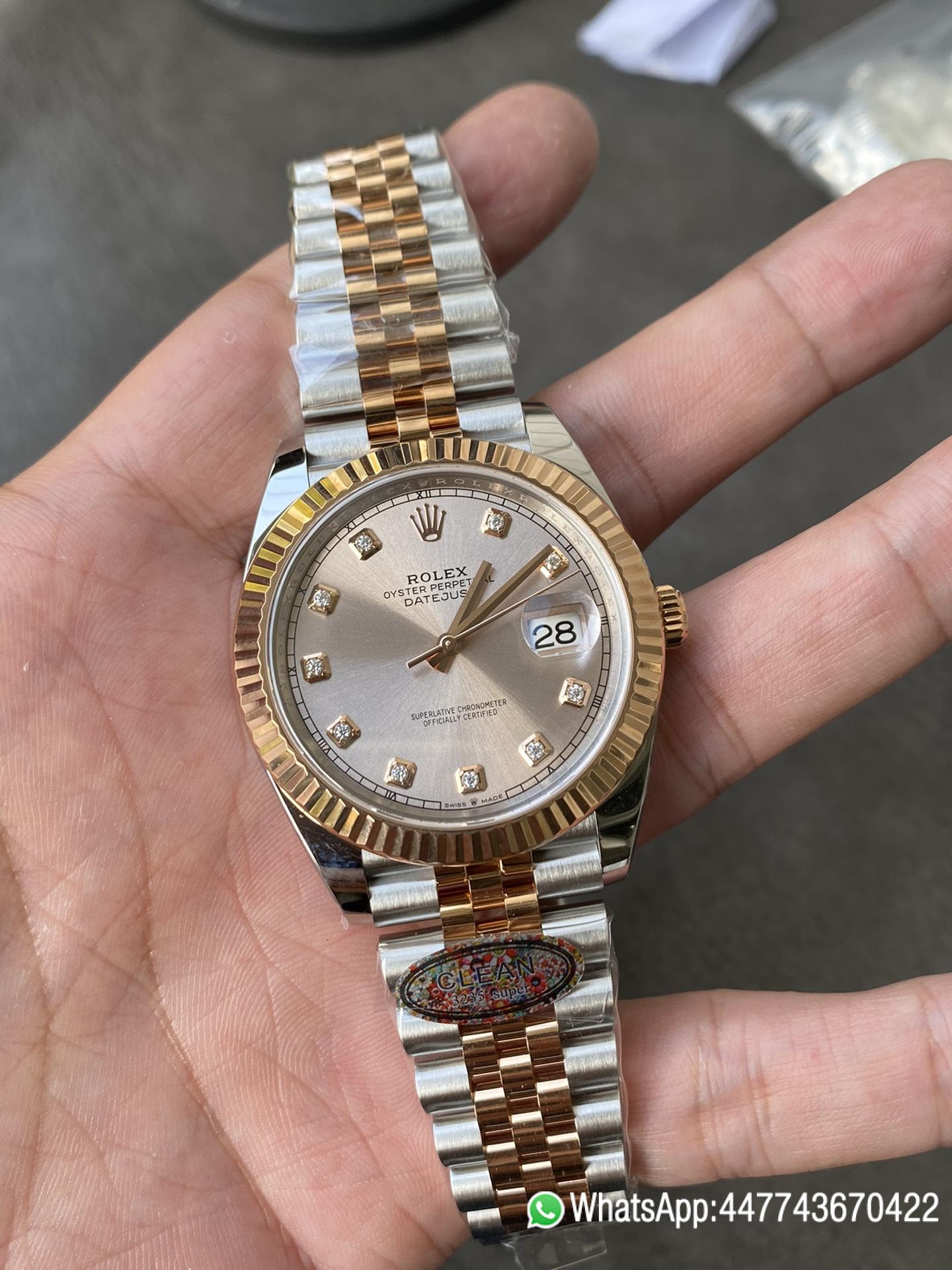Super Clone Watches DateJust 41mm 126331 0008 Rose Gold Sundust Diamond Set Dial Jubilee Bracelet 3235 Movement 02 Super Clone Watches DateJust 41mm 126331 0008 Rose Gold Sundust Diamond Set Dial Jubilee Bracelet 3235 Movement 02