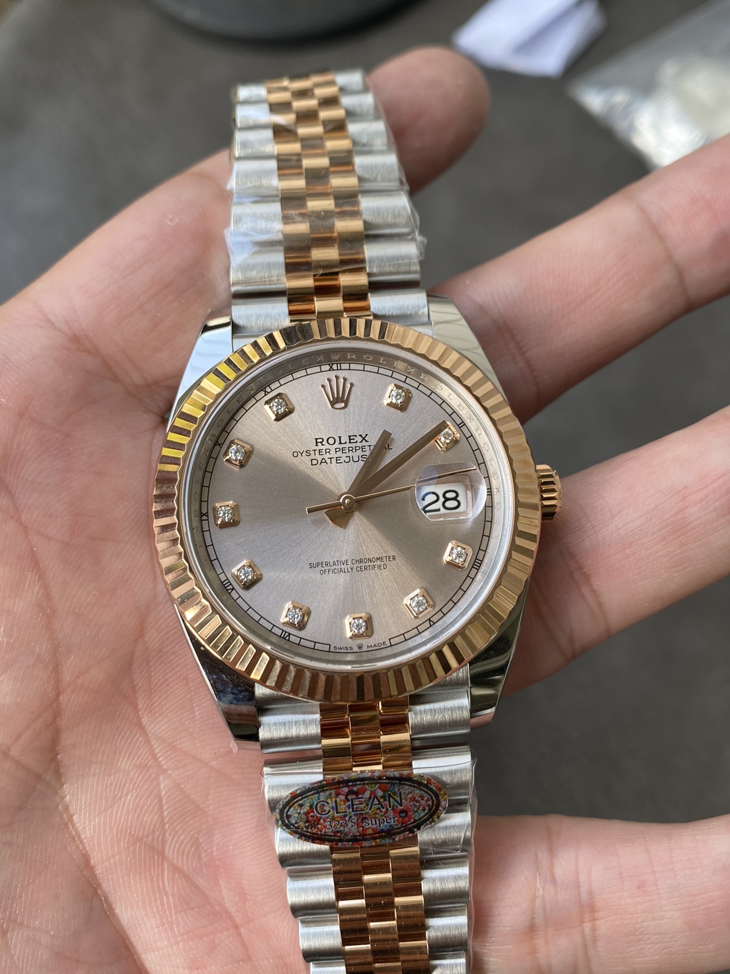 Victory Factory Watches DateJust 41mm 126331 0008 Rose Gold Sundust Diamond Set Dial Jubilee Bracelet 3235 Movement 03 Clean Factory Watches DateJust 41mm 126331 0008 Rose Gold Sundust Diamond Set Dial Jubilee Bracelet 3235 Movement 03