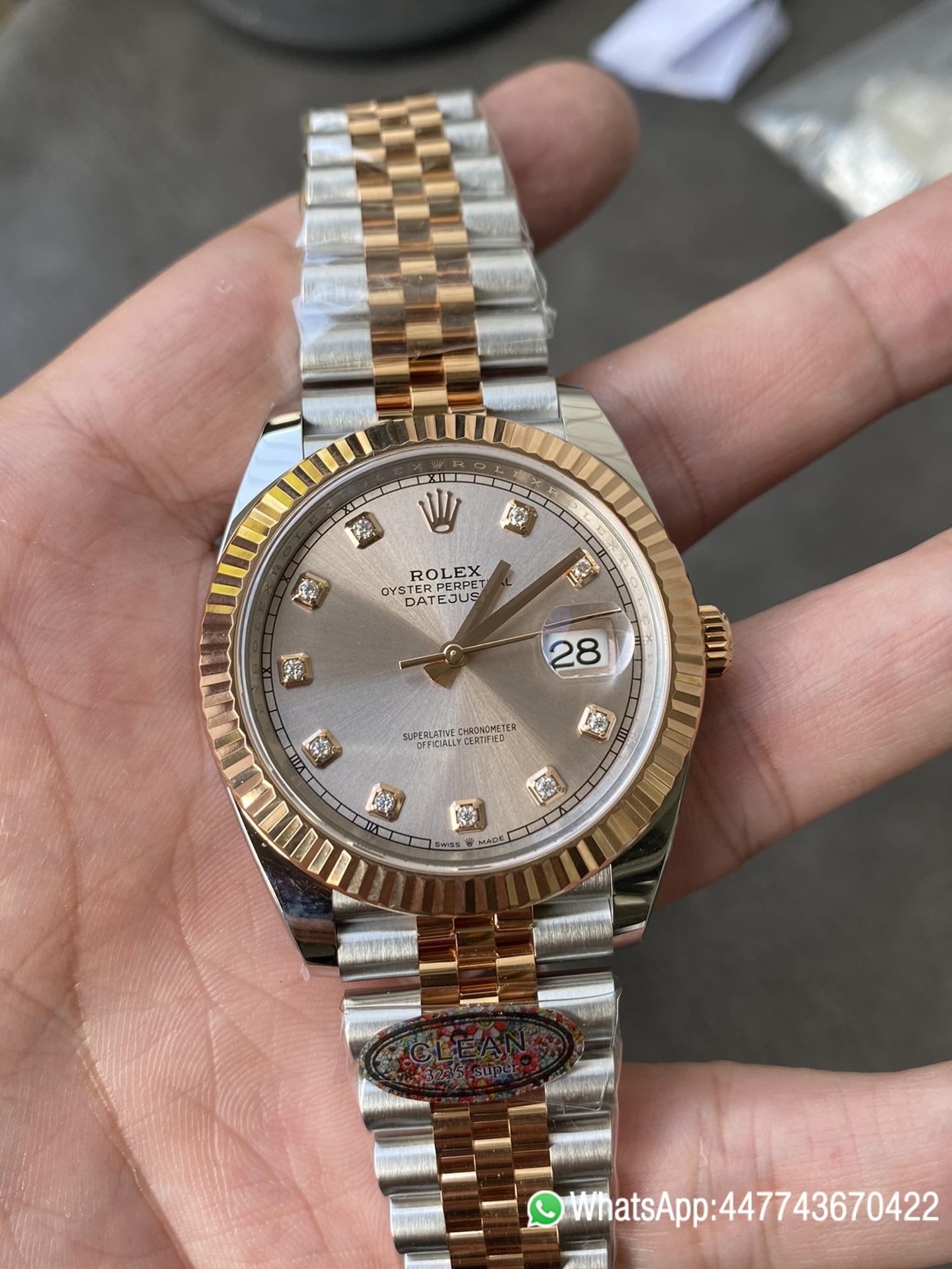 Super Clone Watches DateJust 41mm 126331 0008 Rose Gold Sundust Diamond Set Dial Jubilee Bracelet 3235 Movement 03 Super Clone Watches DateJust 41mm 126331 0008 Rose Gold Sundust Diamond Set Dial Jubilee Bracelet 3235 Movement 03