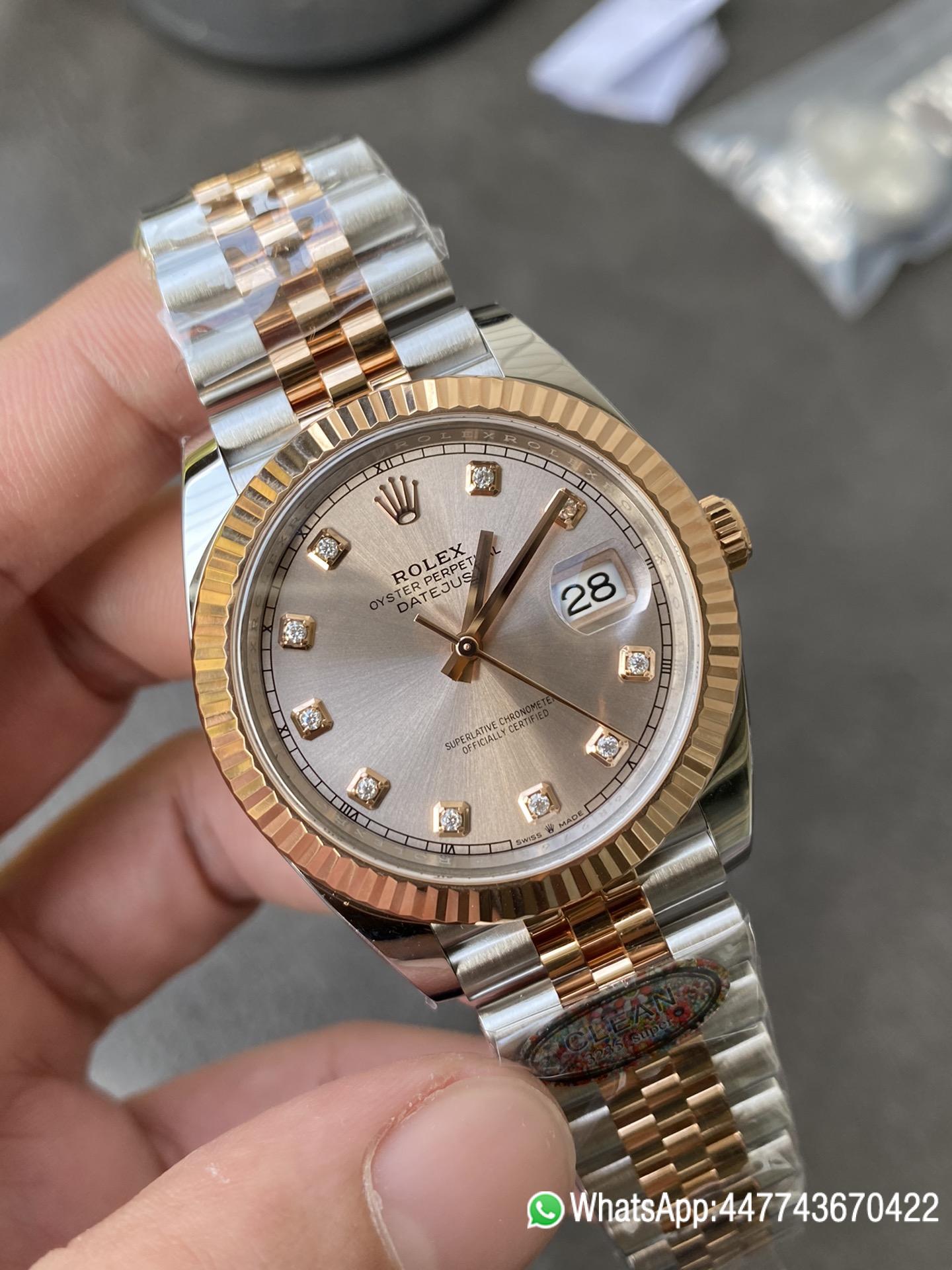Super Clone Watches DateJust 41mm 126331 0008 Rose Gold Sundust Diamond Set Dial Jubilee Bracelet 3235 Movement 04 Super Clone Watches DateJust 41mm 126331 0008 Rose Gold Sundust Diamond Set Dial Jubilee Bracelet 3235 Movement 04