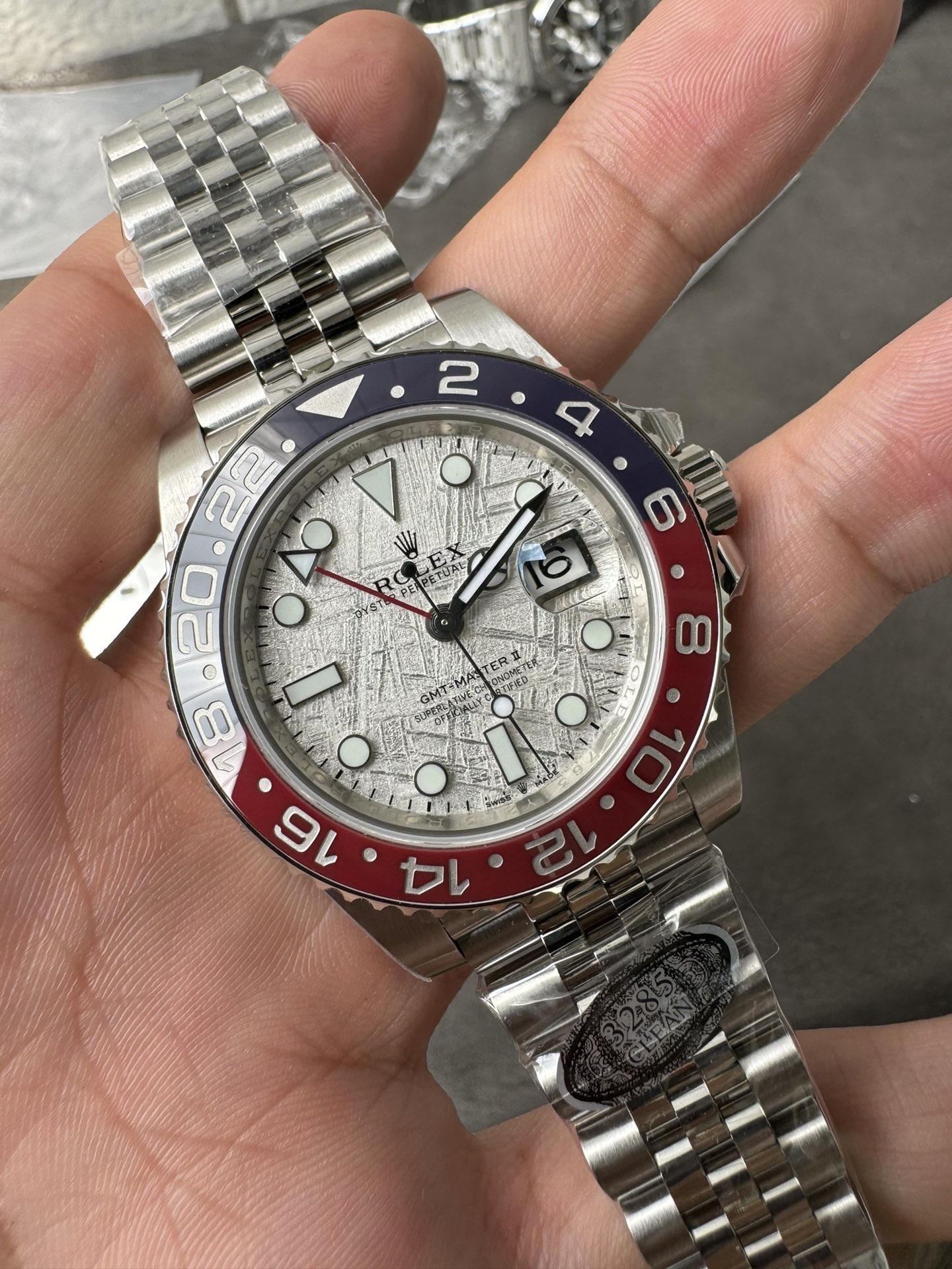 Victory Factory Watches GMT Master II 126719 BLRO Blue Red Ceramic Bezel Meteorite Dial Deep Sapphire Crystal DD3285 04 Clean Factory Watches GMT Master II 126719 BLRO Blue Red Ceramic Bezel Meteorite Dial Deep Sapphire Crystal DD3285 04