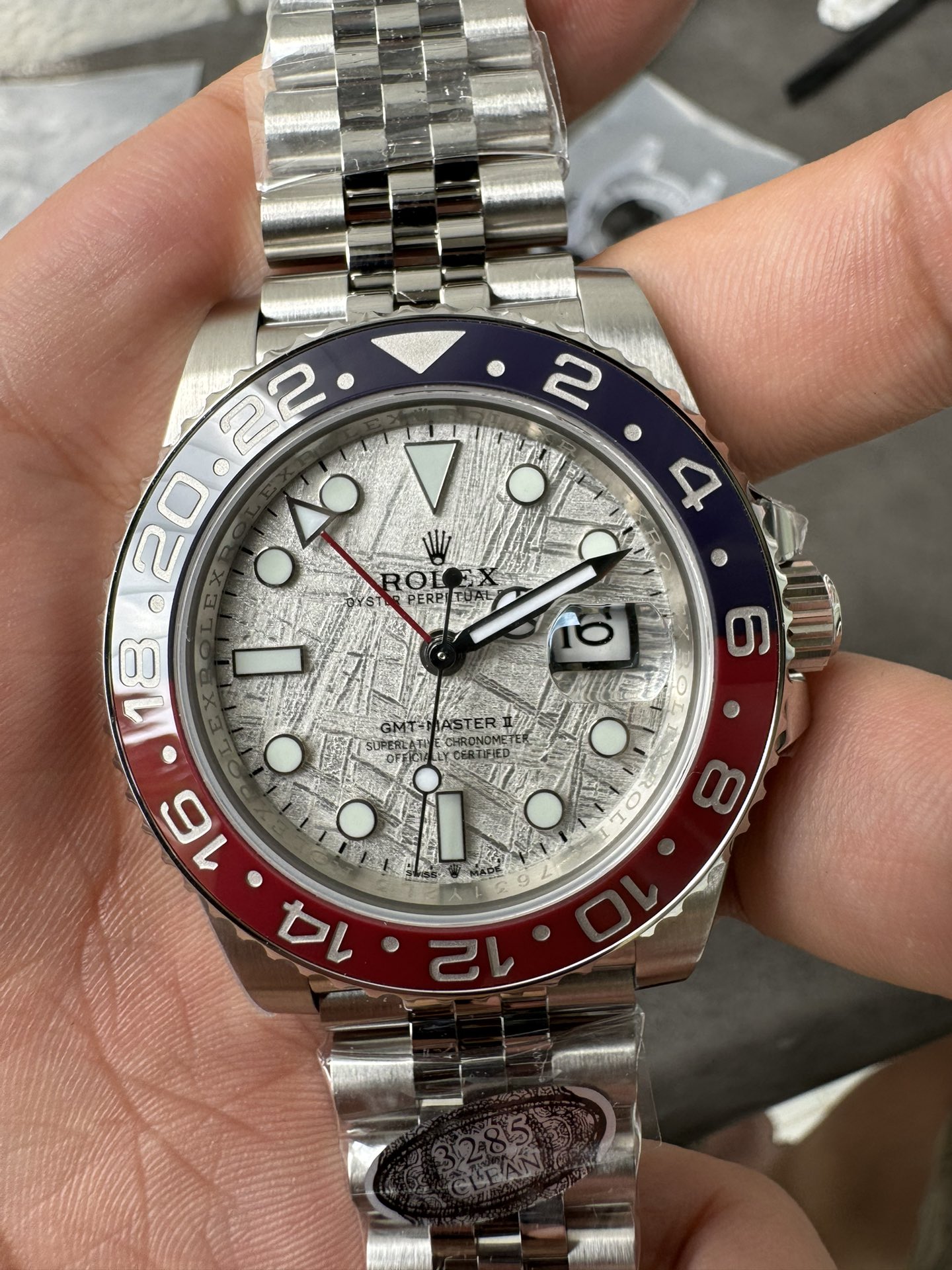 Victory Factory Watches GMT Master II 126719 BLRO Blue Red Ceramic Bezel Meteorite Dial Deep Sapphire Crystal DD3285 05 Clean Factory Watches GMT Master II 126719 BLRO Blue Red Ceramic Bezel Meteorite Dial Deep Sapphire Crystal DD3285 05