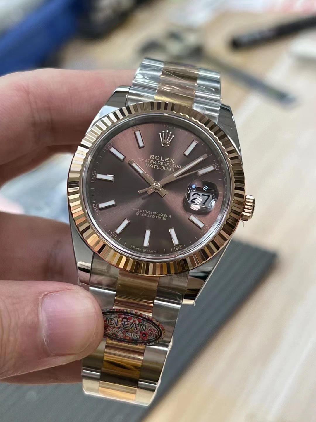 Victory Factory Watches Rolex DateJust 41mm 126331 0001 Rose Gold Bezel Chocolate Dial Oyster Bracelet 3235 Movement 03 Clean Factory Watches Rolex DateJust 41mm 126331 0001 Rose Gold Bezel Chocolate Dial Oyster Bracelet 3235 Movement 03