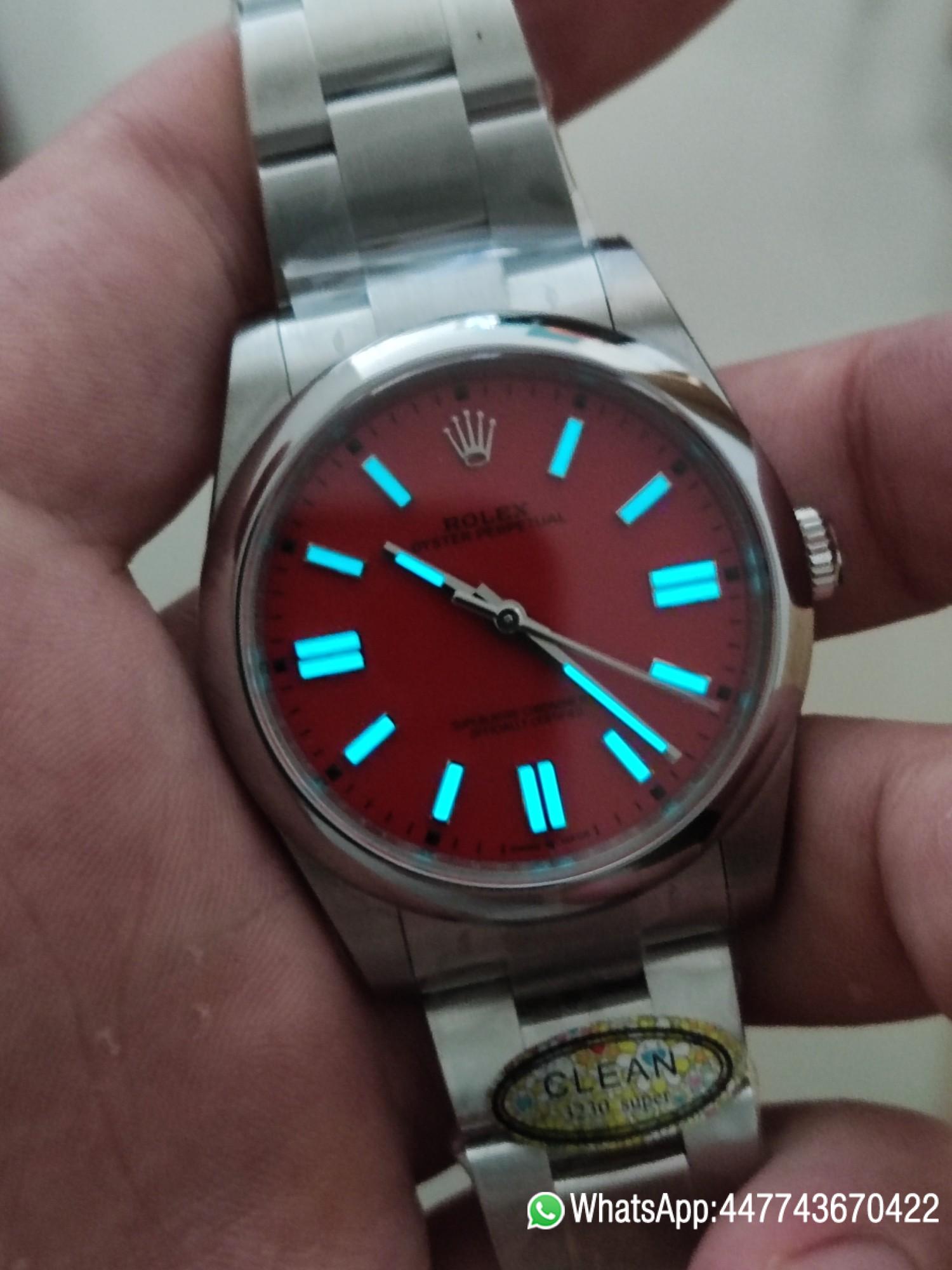 Super Clone Watches Rolex Oyster Perpetual CF OP 124300 41mm 904L Stainless Steel Red Dial VR3230 04 Super Clone Watches Rolex Oyster Perpetual CF OP 124300 41mm 904L Stainless Steel Red Dial VR3230 04